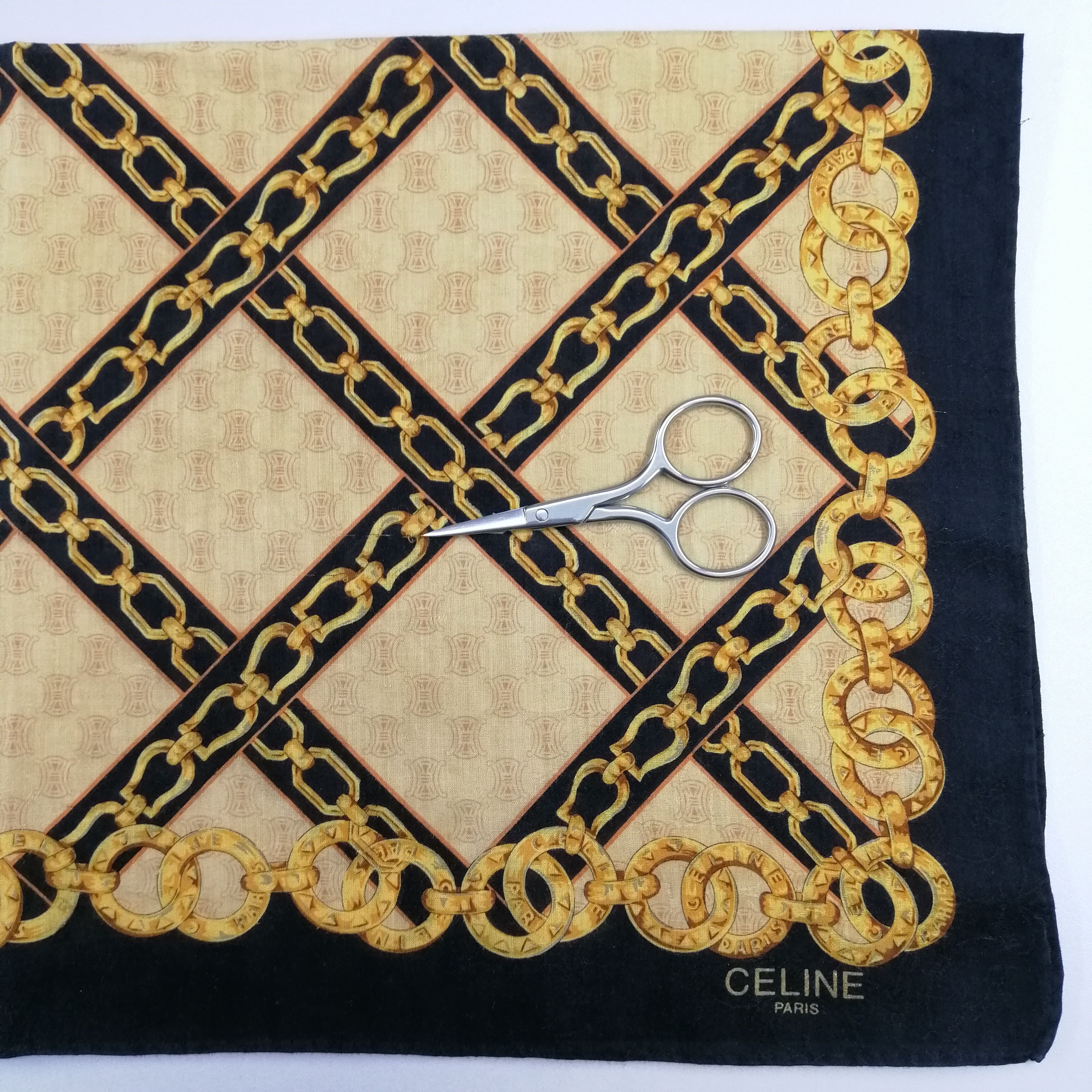 Celine × Vintage Celine Handkerchief/Neckerchief/Bandana-KD2189 Size ONE SIZE - 4 Thumbnail