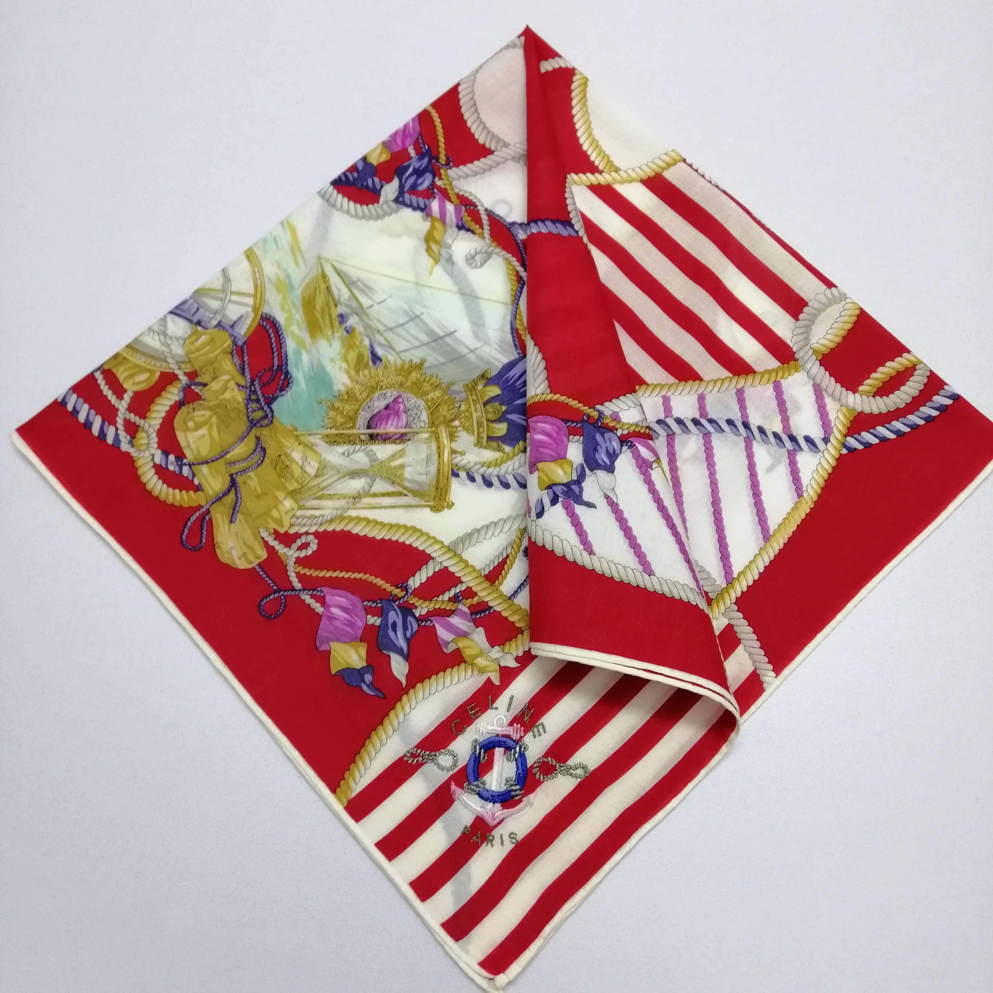 Celine × Vintage Celine Handkerchief/Neckerchief/Bandana-KD2240 Size ONE SIZE - 1 Thumbnail