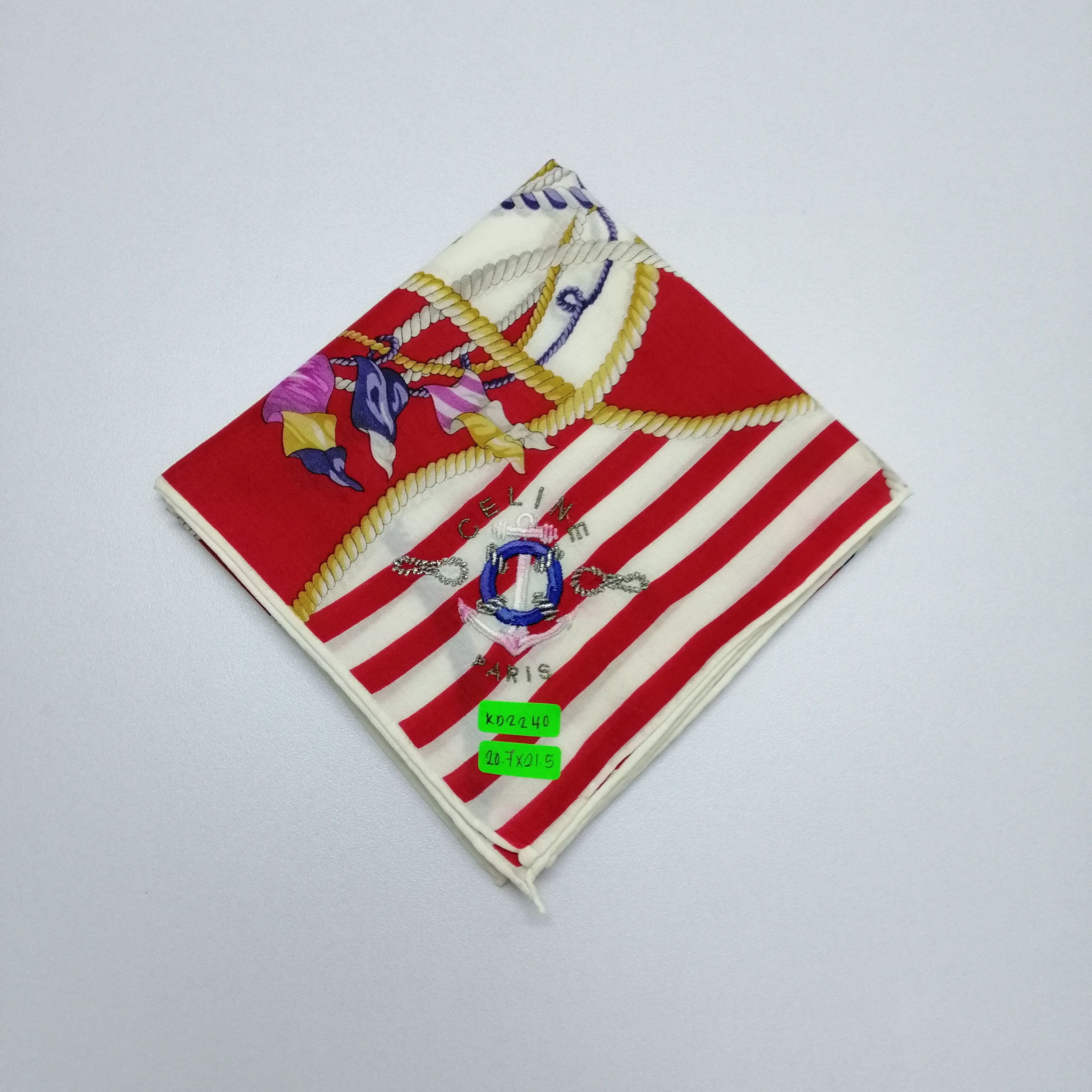 Celine × Vintage Celine Handkerchief/Neckerchief/Bandana-KD2240 Size ONE SIZE - 6 Thumbnail