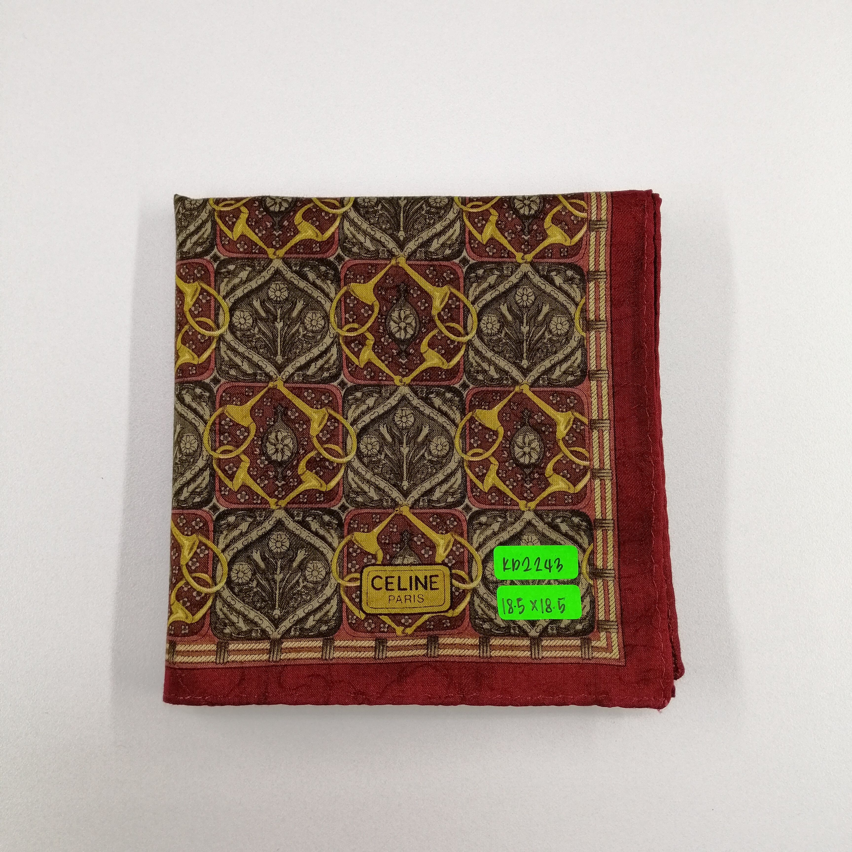 Celine × Vintage Vintage Celine Handkerchief/Neckerchief/Bandana-KD2243 Size ONE SIZE - 5 Thumbnail