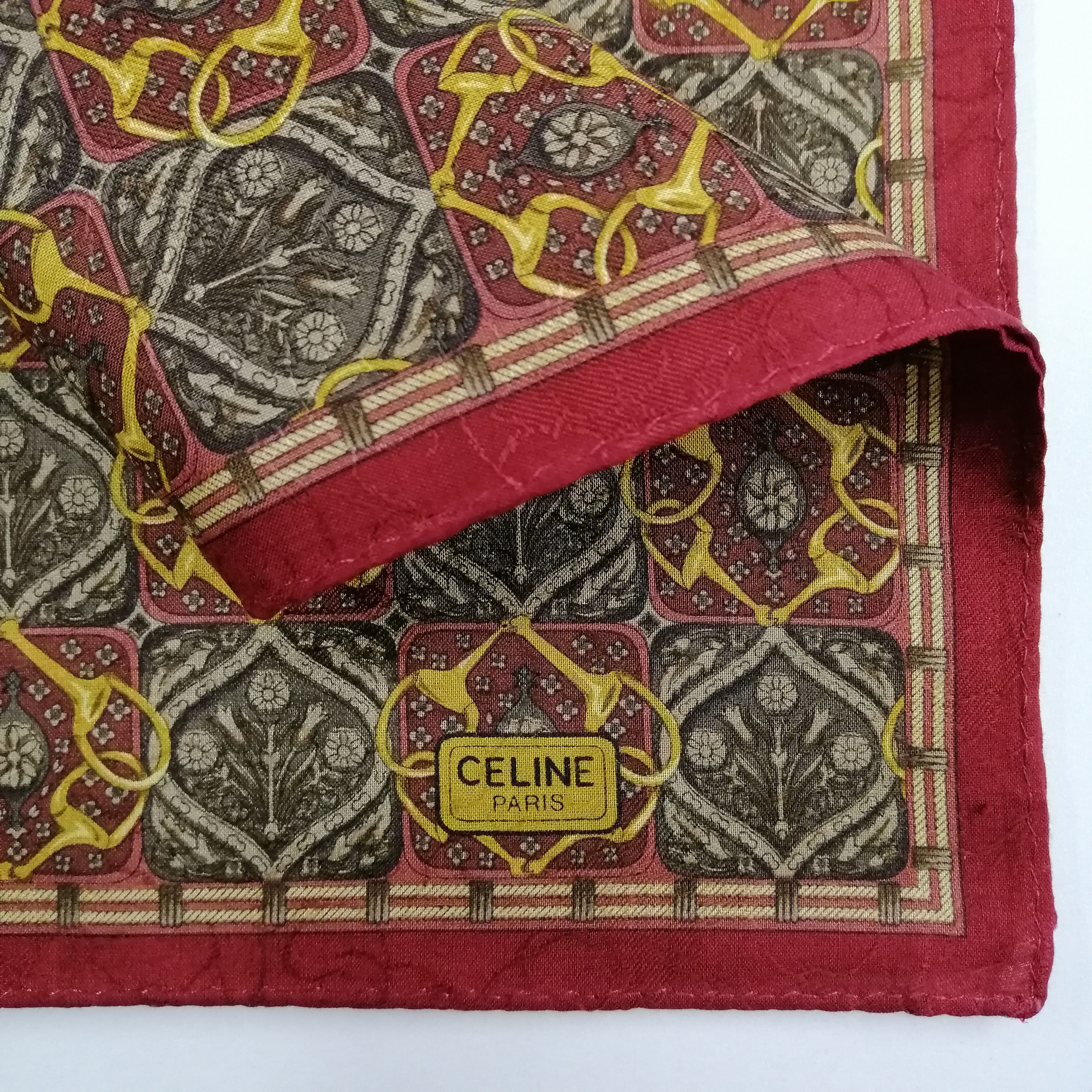 Celine × Vintage Vintage Celine Handkerchief/Neckerchief/Bandana-KD2243 Size ONE SIZE - 3 Thumbnail