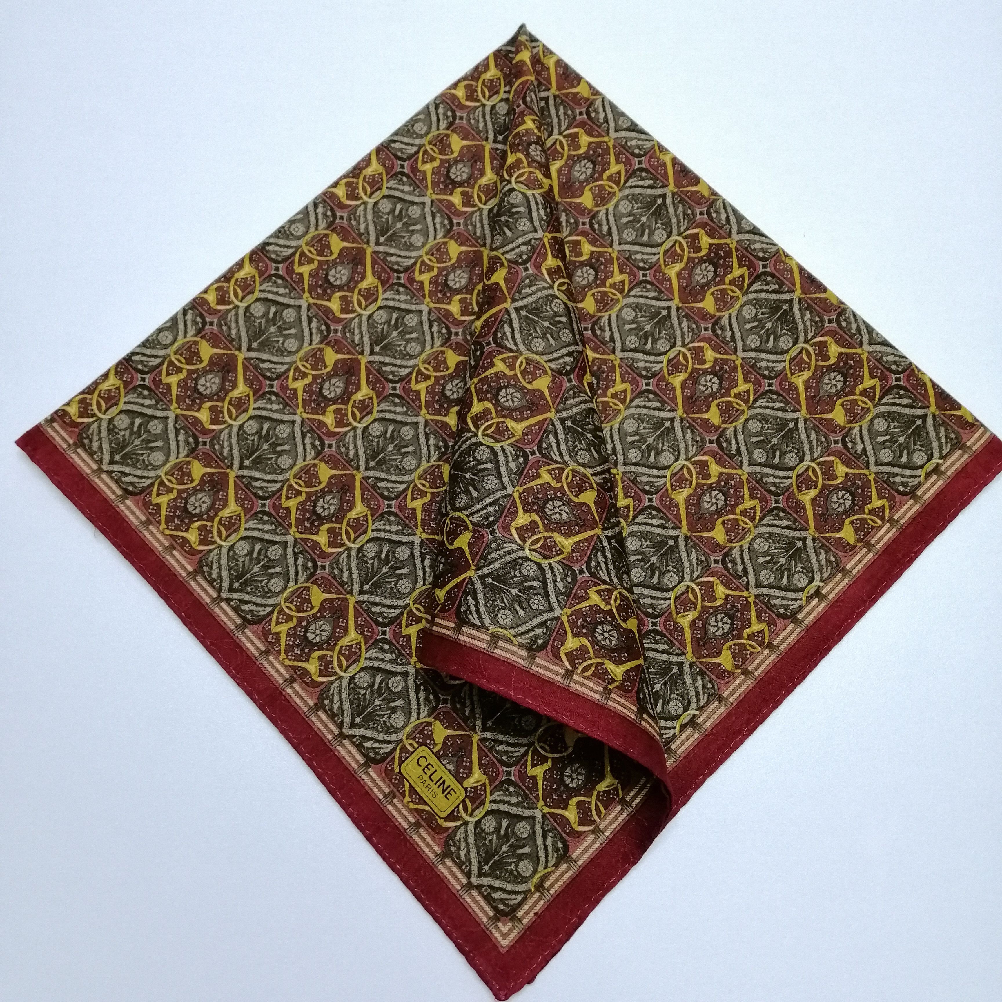 Celine × Vintage Vintage Celine Handkerchief/Neckerchief/Bandana-KD2243 Size ONE SIZE - 1 Thumbnail