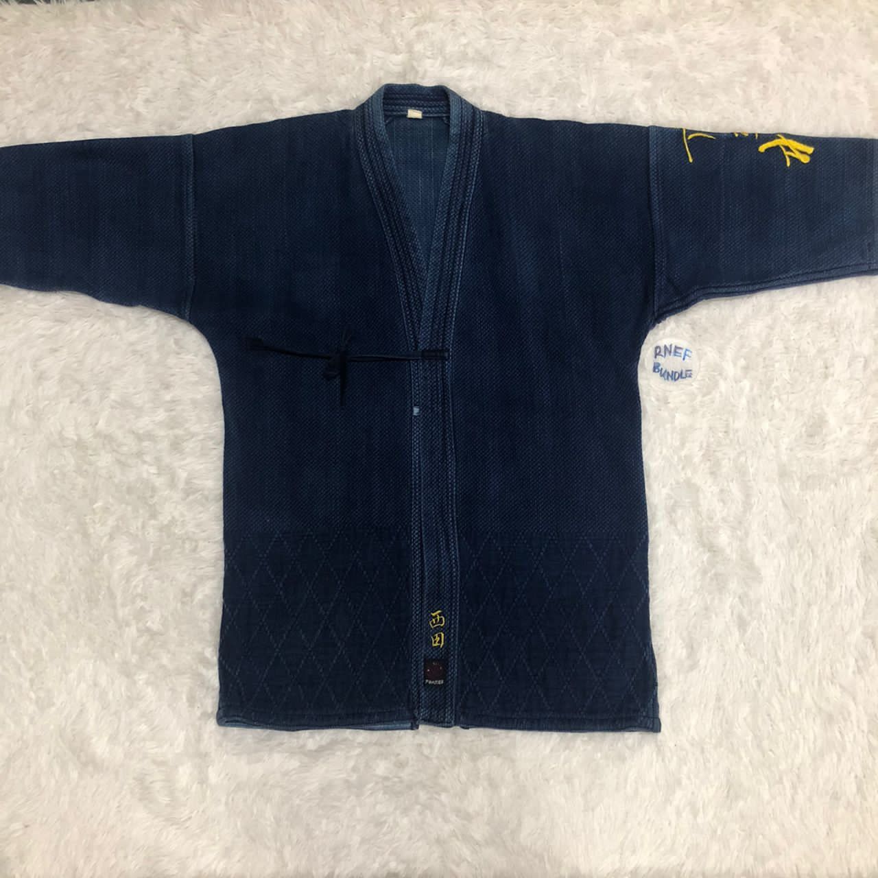 image of Kimono Japan Dragon Japanese Traditional Style Kimono Kendo Indigo, Men's (Size Medium)