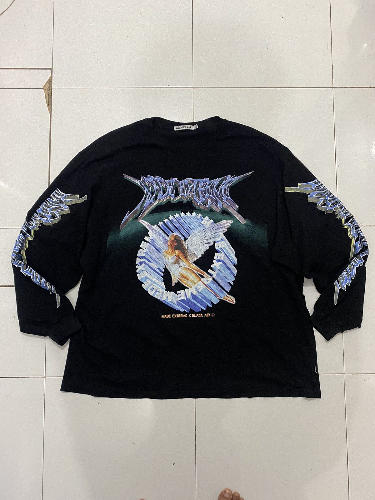 Japanese Brand Highway-G Made Extreme x Black Air Longsleeve Size US XXL / EU 58 / 5 - 6 Thumbnail
