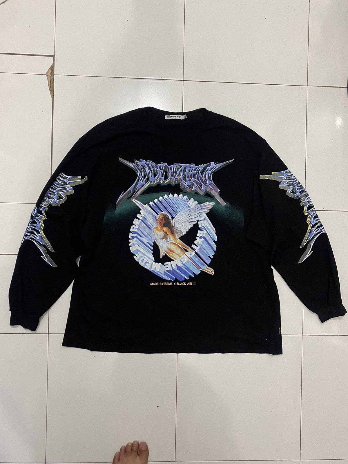Japanese Brand Highway-G Made Extreme x Black Air Longsleeve Size US XXL / EU 58 / 5 - 1 Thumbnail
