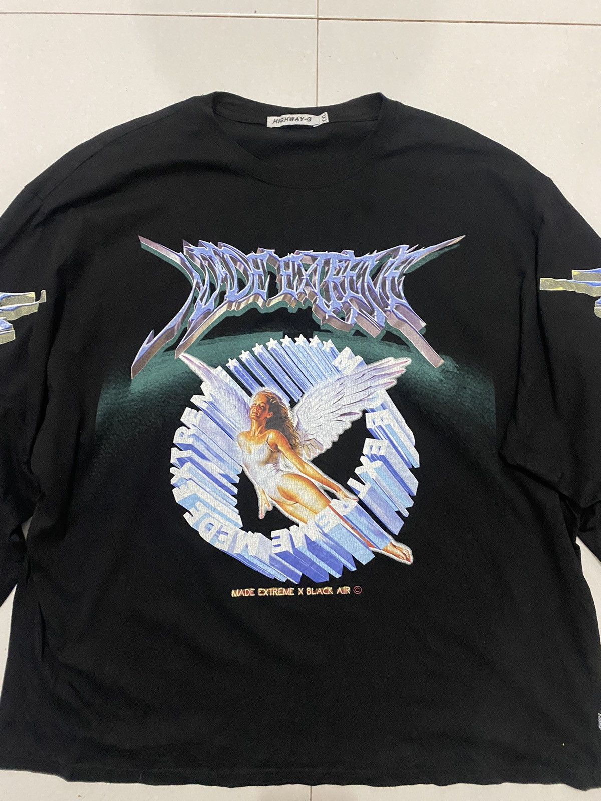 Japanese Brand Highway-G Made Extreme x Black Air Longsleeve Size US XXL / EU 58 / 5 - 2 Thumbnail