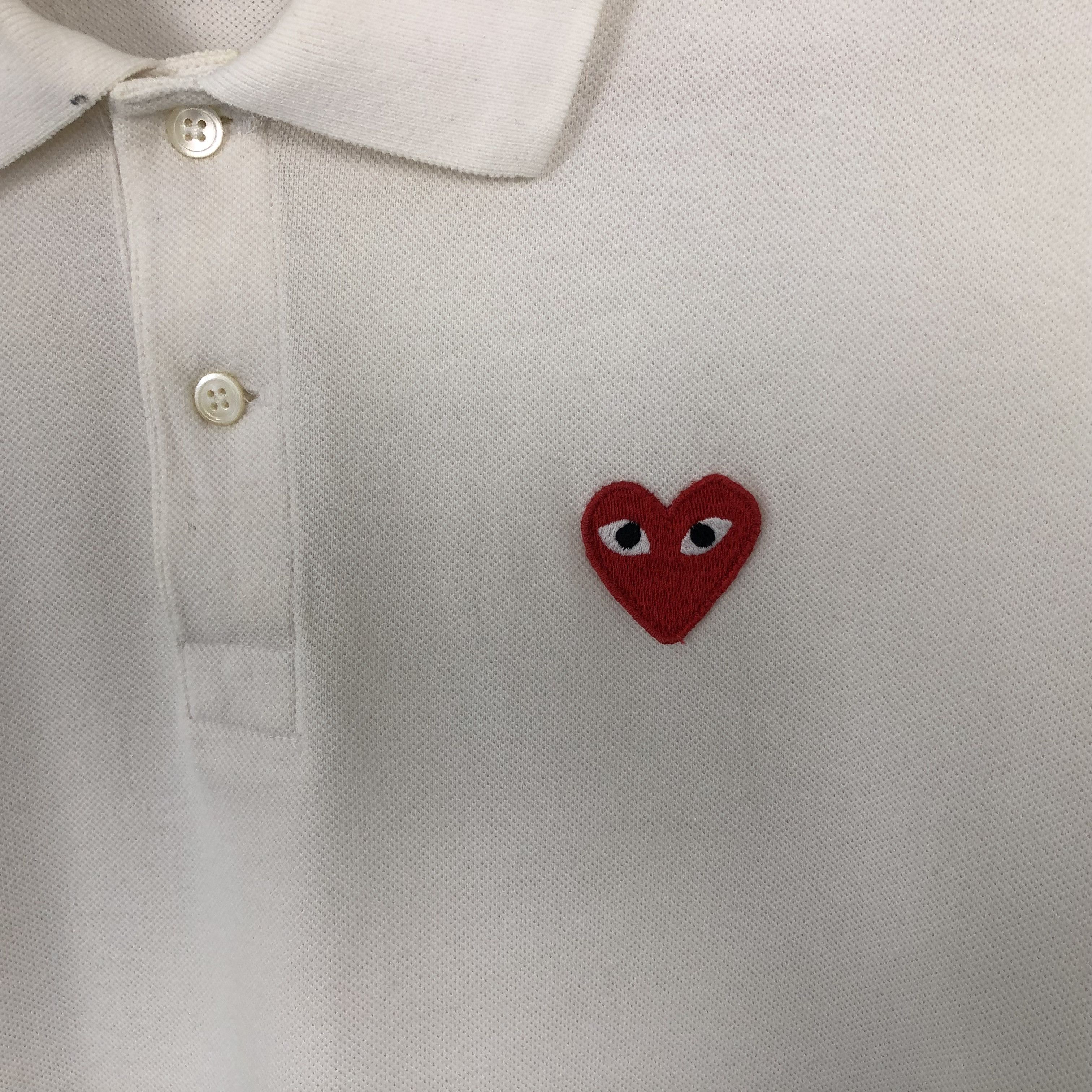 Comme des Garcons × Comme des Garcons PLAY × Vintage Vintage Comme Des Garcons Play Collar Shirt Size US L / EU 52-54 / 3 - 2 Thumbnail
