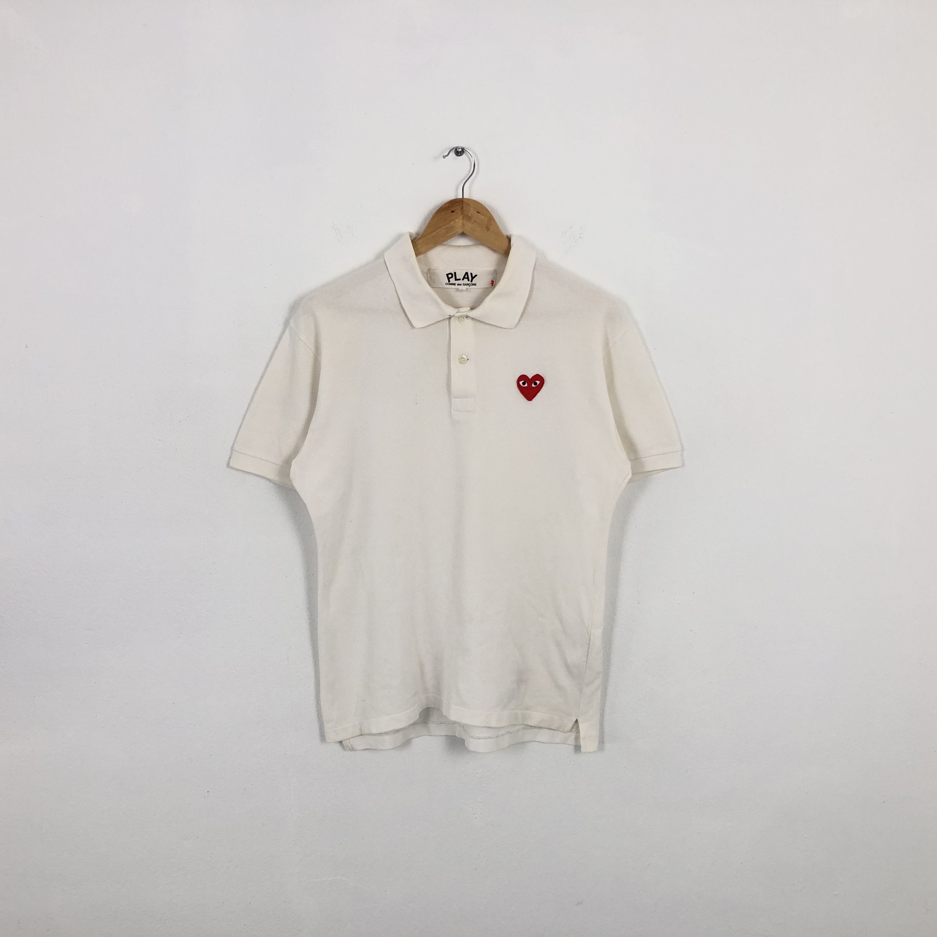 Comme des Garcons × Comme des Garcons PLAY × Vintage Vintage Comme Des Garcons Play Collar Shirt Size US L / EU 52-54 / 3 - 1 Thumbnail