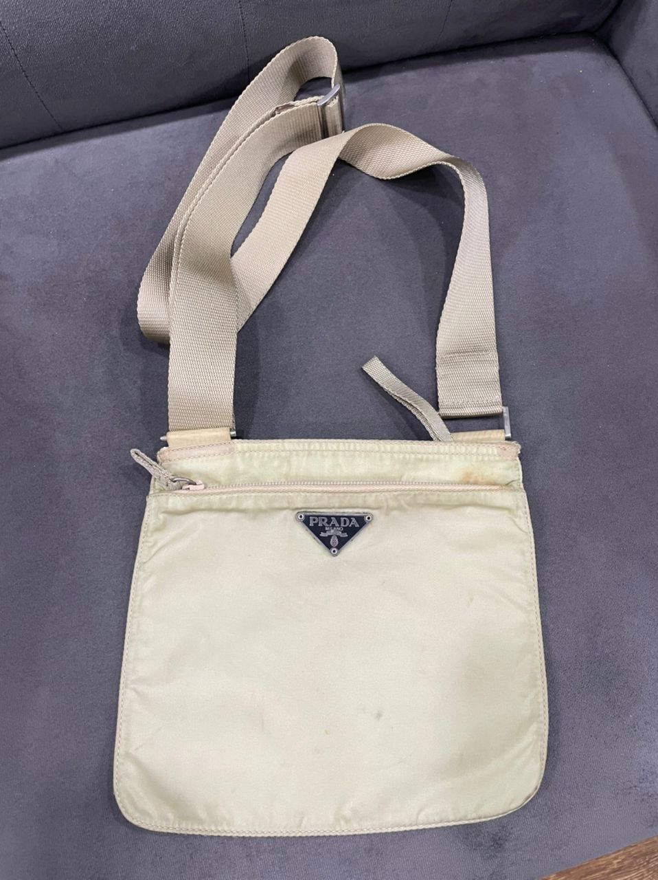 Prada Authentic Prada Tessutto Nyalon White Crossbody Bag Size ONE SIZE - 15 Thumbnail