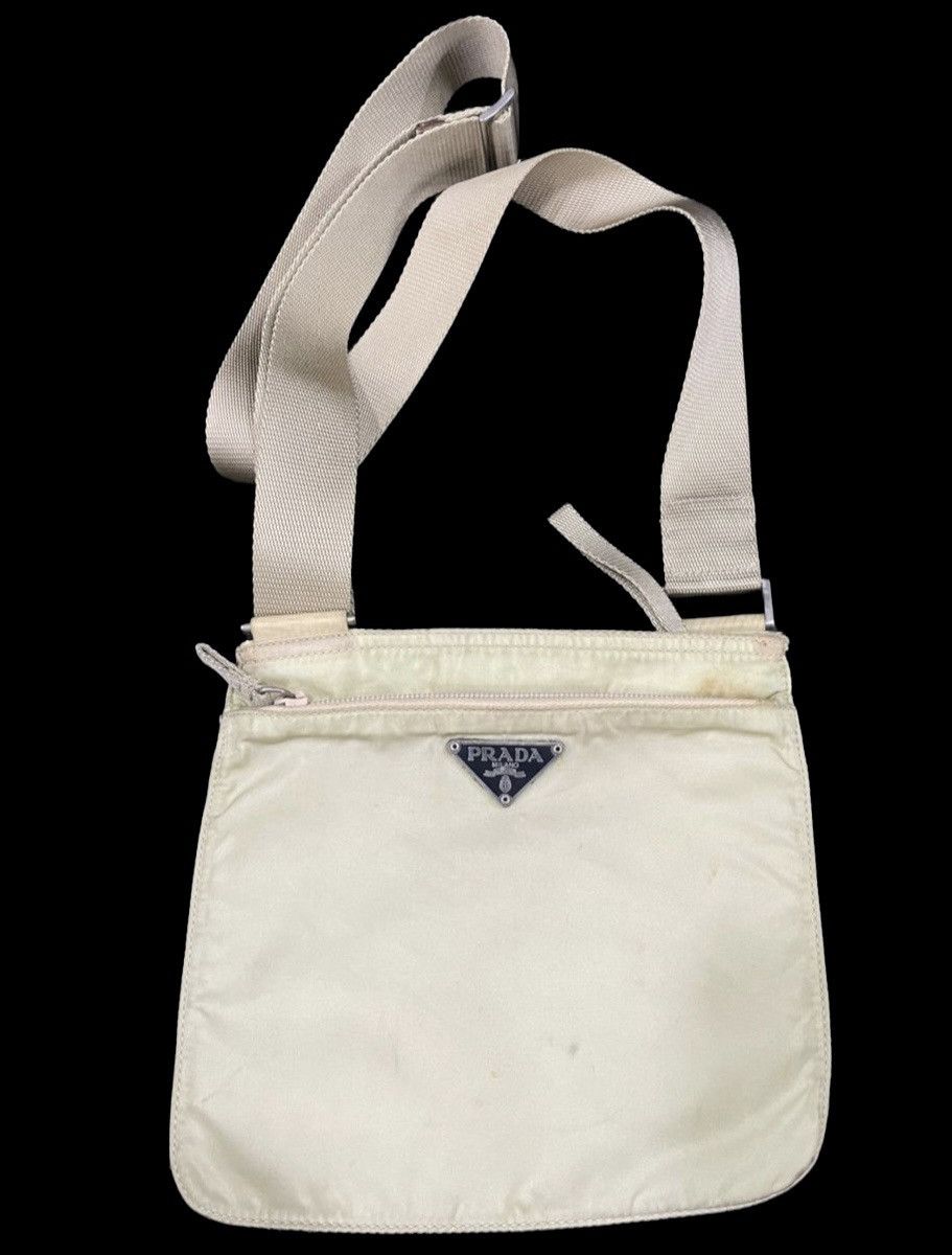 Prada Authentic Prada Tessutto Nyalon White Crossbody Bag Size ONE SIZE - 16 Thumbnail