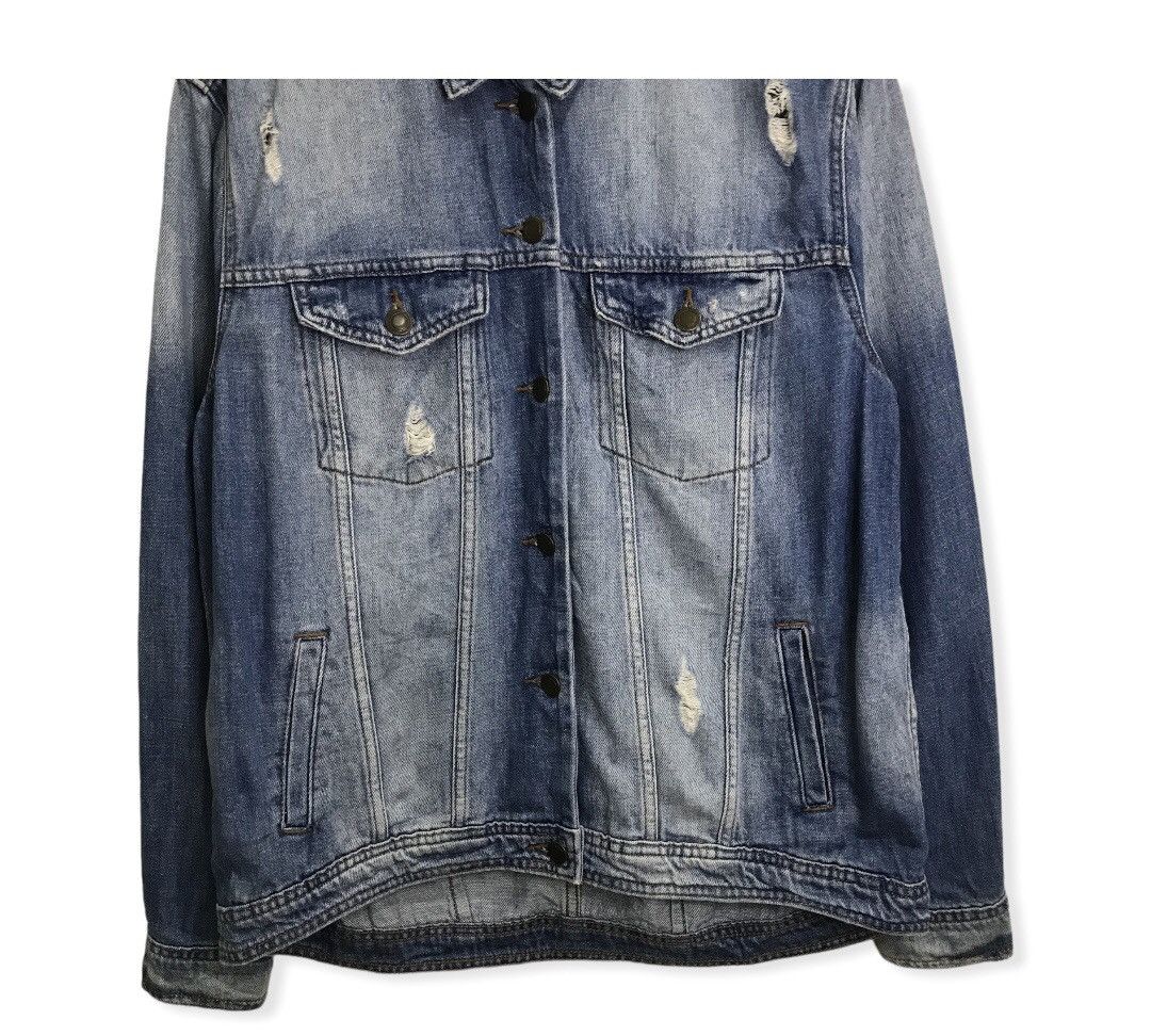 Zara Zara Distressed Denim Trucker Jacket Size US M / EU 48-50 / 2 - 5 Thumbnail