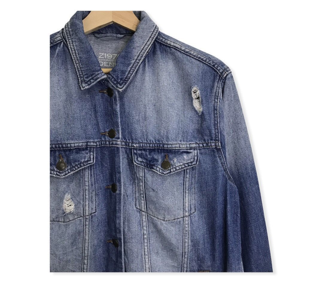 Zara Zara Distressed Denim Trucker Jacket Size US M / EU 48-50 / 2 - 3 Thumbnail