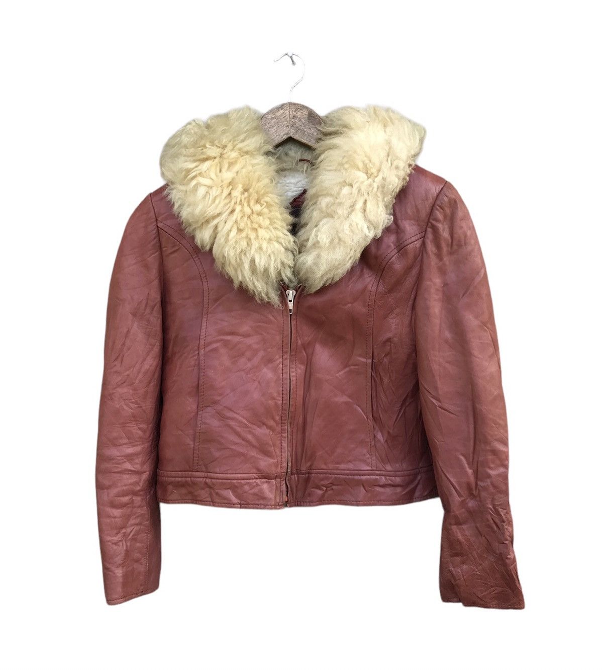 Le Grande Bleu (L.G.B.) ALDE COLITTI SHERPA LEATHER JACKET CROPPED IF SIX WAS NINE Size S / US 4 / IT 40 - 1 Thumbnail