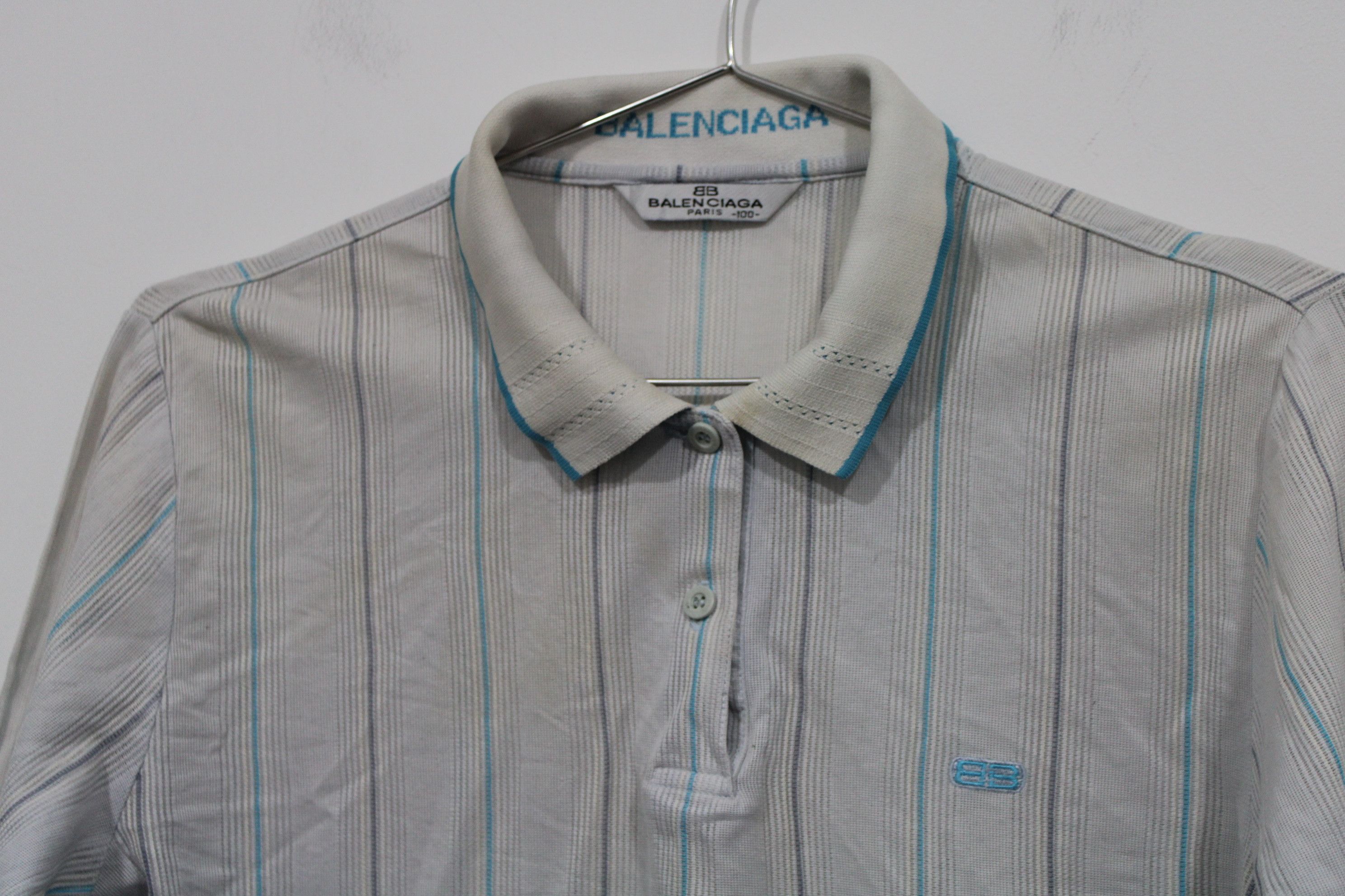 Balenciaga Vintage Y2K Balenciaga Golf Long Sleeve Polo Size US M / EU 48-50 / 2 - 2 Thumbnail
