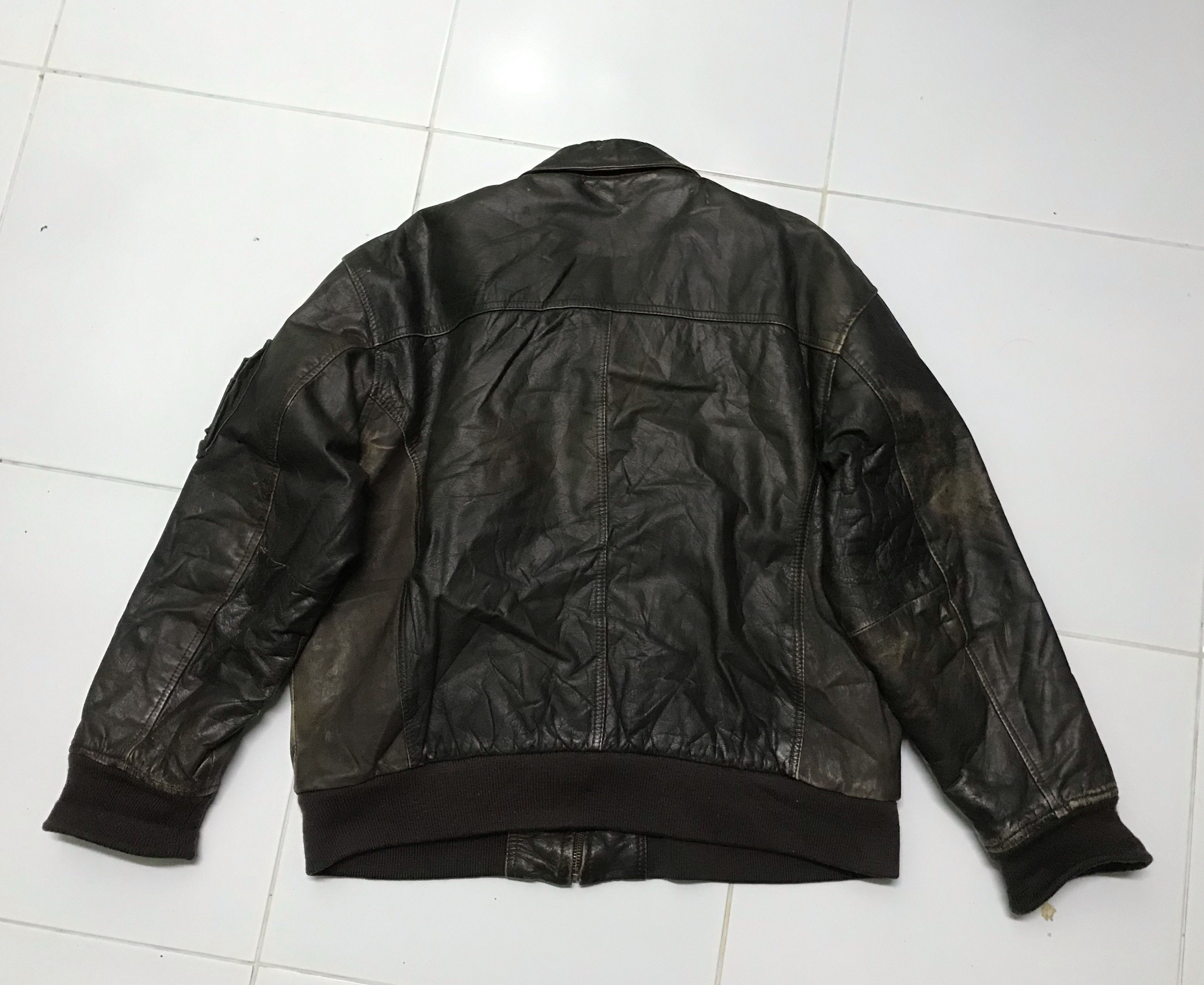 Vintage Boscoceduo leather flight jacket Size US L / EU 52-54 / 3 - 4 Thumbnail