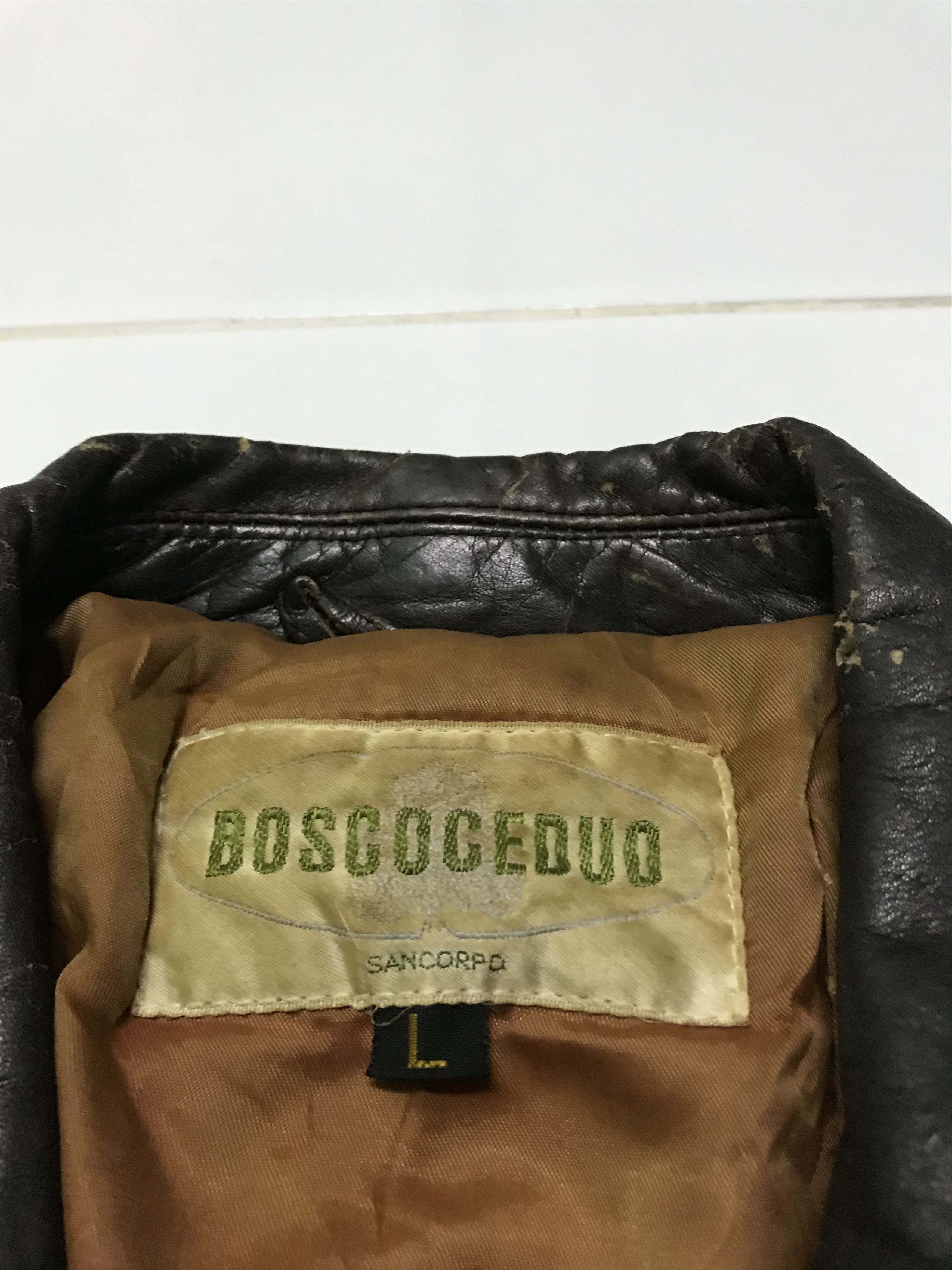 Vintage Boscoceduo leather flight jacket Size US L / EU 52-54 / 3 - 2 Thumbnail