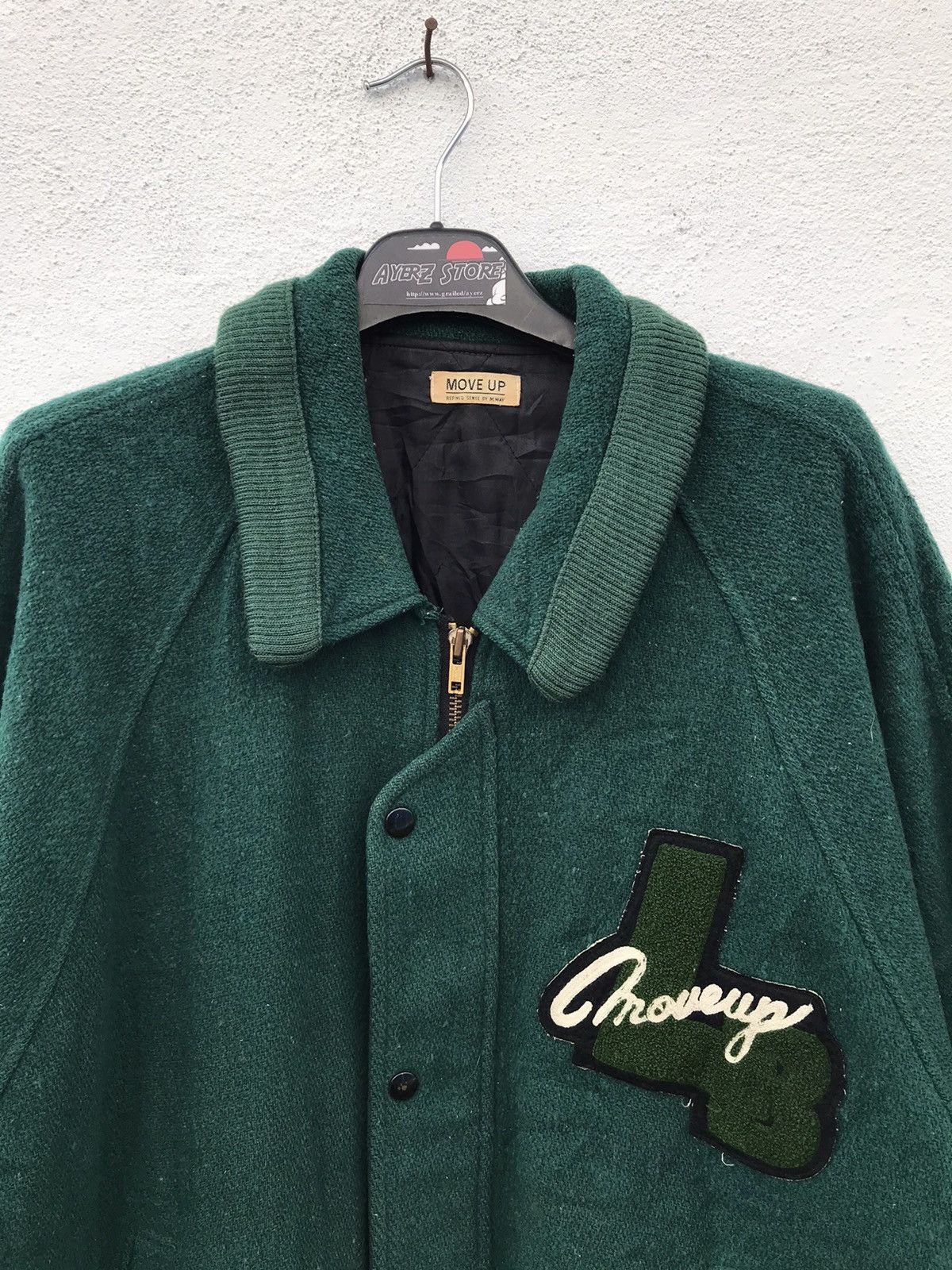 Japanese Brand Move Up Big Logo Wool Varsity Jackets Size US L / EU 52-54 / 3 - 3 Thumbnail