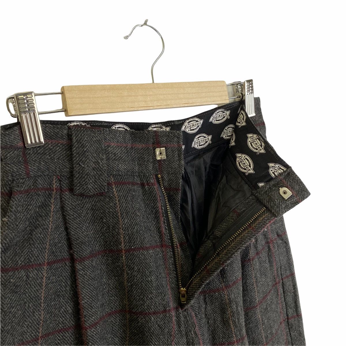 Dickies × Vintage VINTAGE DICKIES CHECKERED TARTAN WOOL BEGGY CASUAL PANTS Size 26" / US 2 / IT 38 - 7 Thumbnail