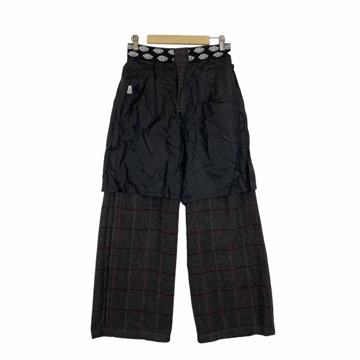 Dickies × Vintage VINTAGE DICKIES CHECKERED TARTAN WOOL BEGGY CASUAL PANTS Size 26" / US 2 / IT 38 - 3 Thumbnail