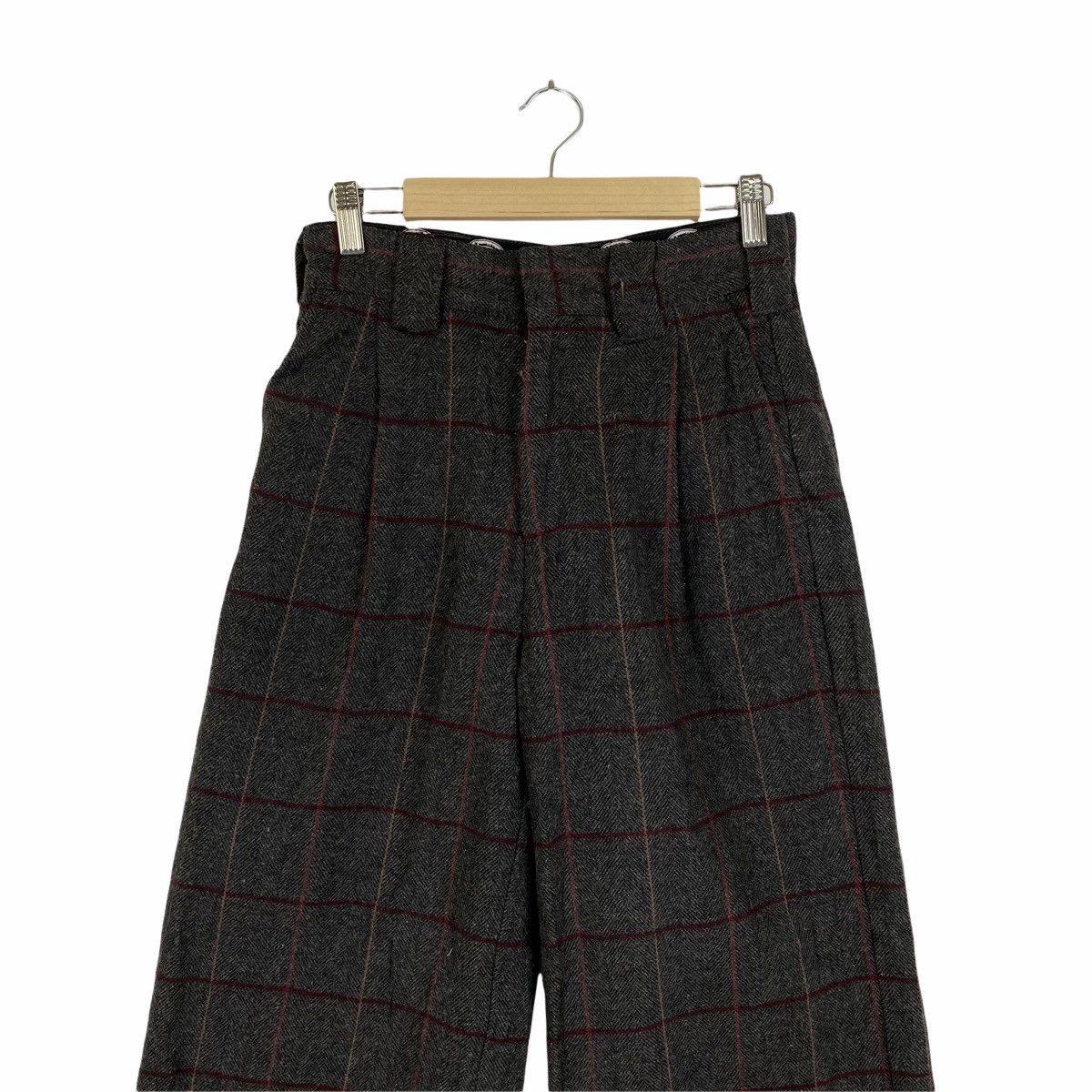 Dickies × Vintage VINTAGE DICKIES CHECKERED TARTAN WOOL BEGGY CASUAL PANTS Size 26" / US 2 / IT 38 - 4 Thumbnail