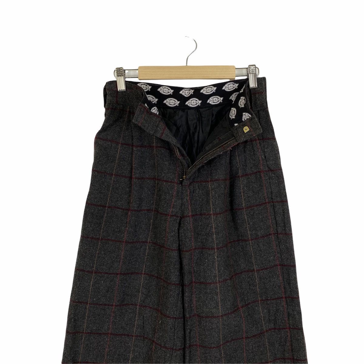 Dickies × Vintage VINTAGE DICKIES CHECKERED TARTAN WOOL BEGGY CASUAL PANTS Size 26" / US 2 / IT 38 - 5 Thumbnail