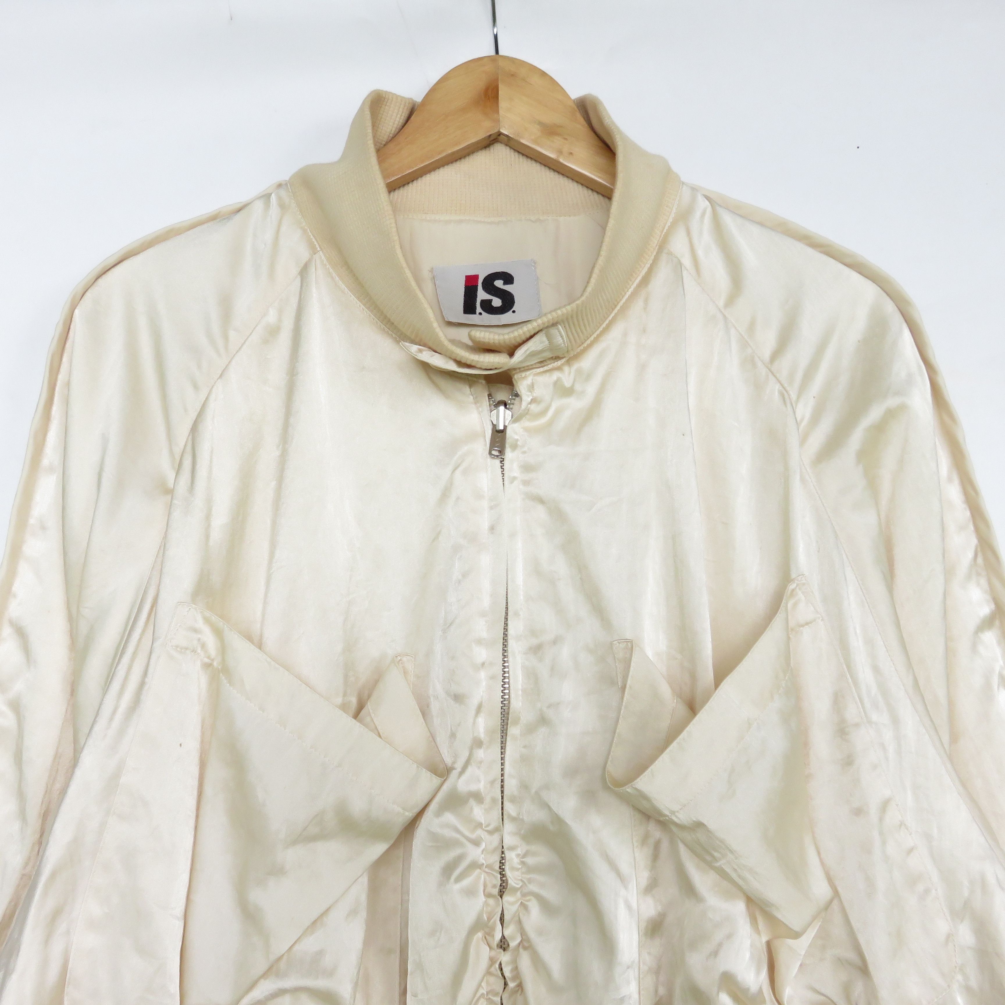 Issey Miyake × Vintage Issey Miyake IS 1980s Reversible Silk Bomber Jacket Size US L / EU 52-54 / 3 - 6 Thumbnail