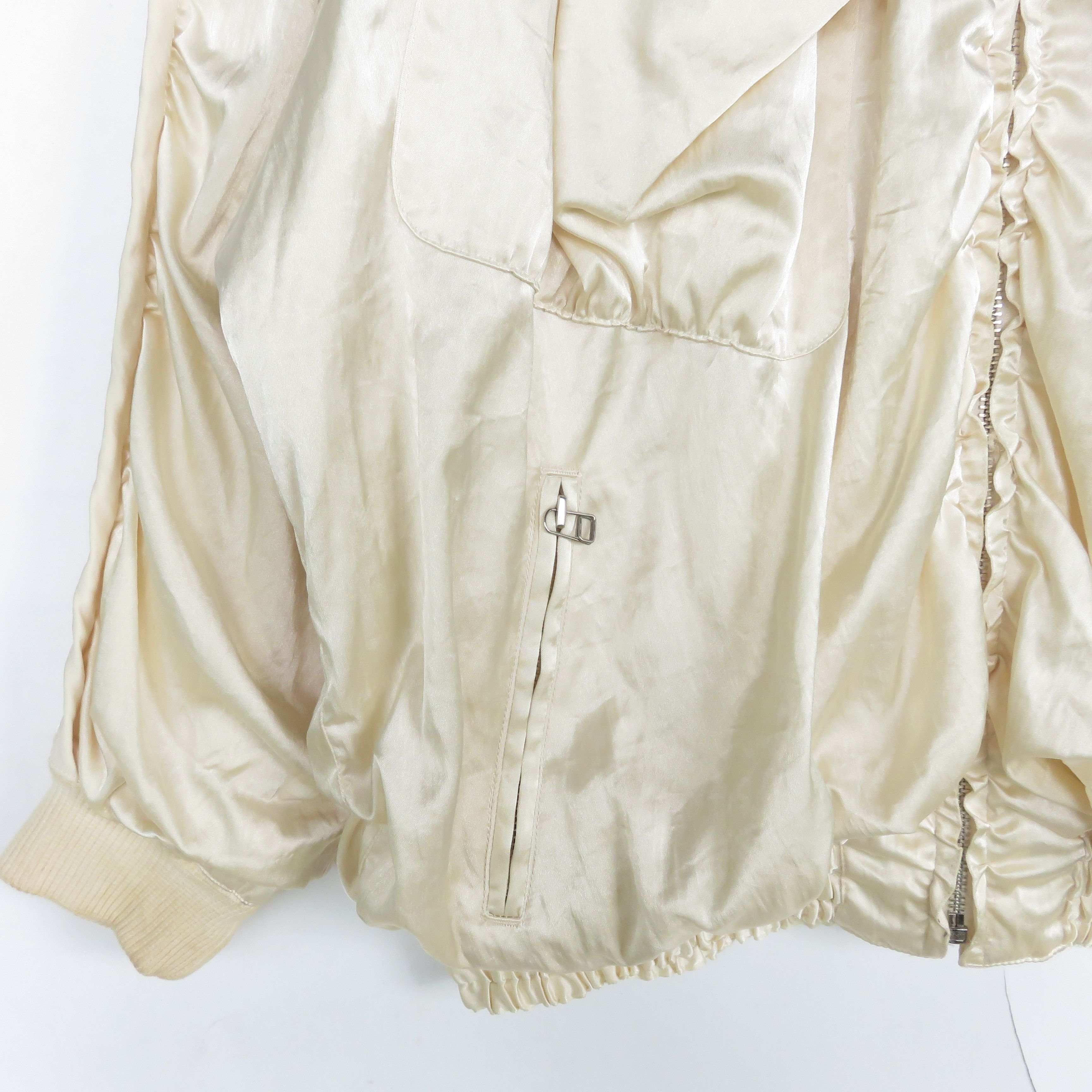 Issey Miyake × Vintage Issey Miyake IS 1980s Reversible Silk Bomber Jacket Size US L / EU 52-54 / 3 - 9 Thumbnail