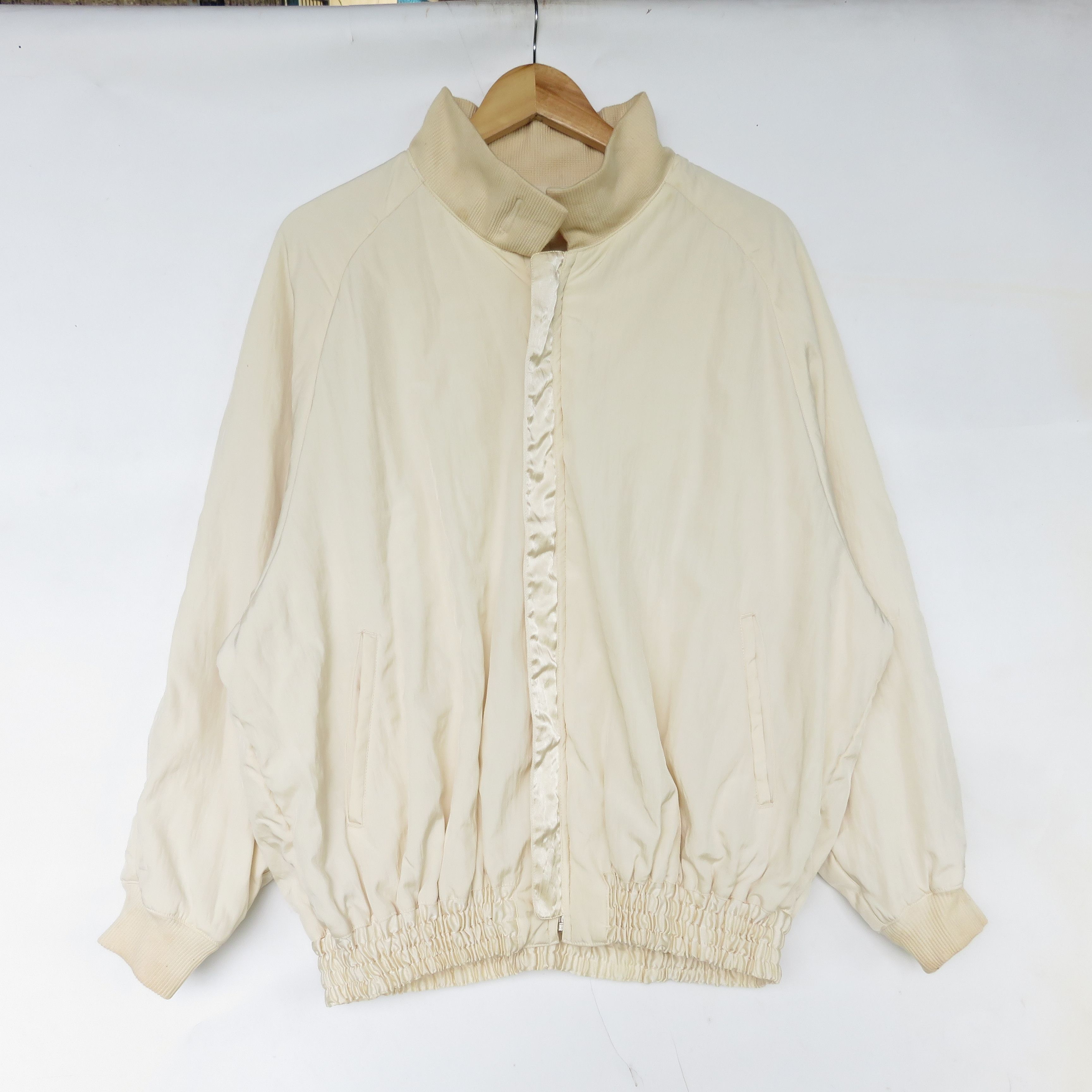 Issey Miyake × Vintage Issey Miyake IS 1980s Reversible Silk Bomber Jacket Size US L / EU 52-54 / 3 - 4 Thumbnail