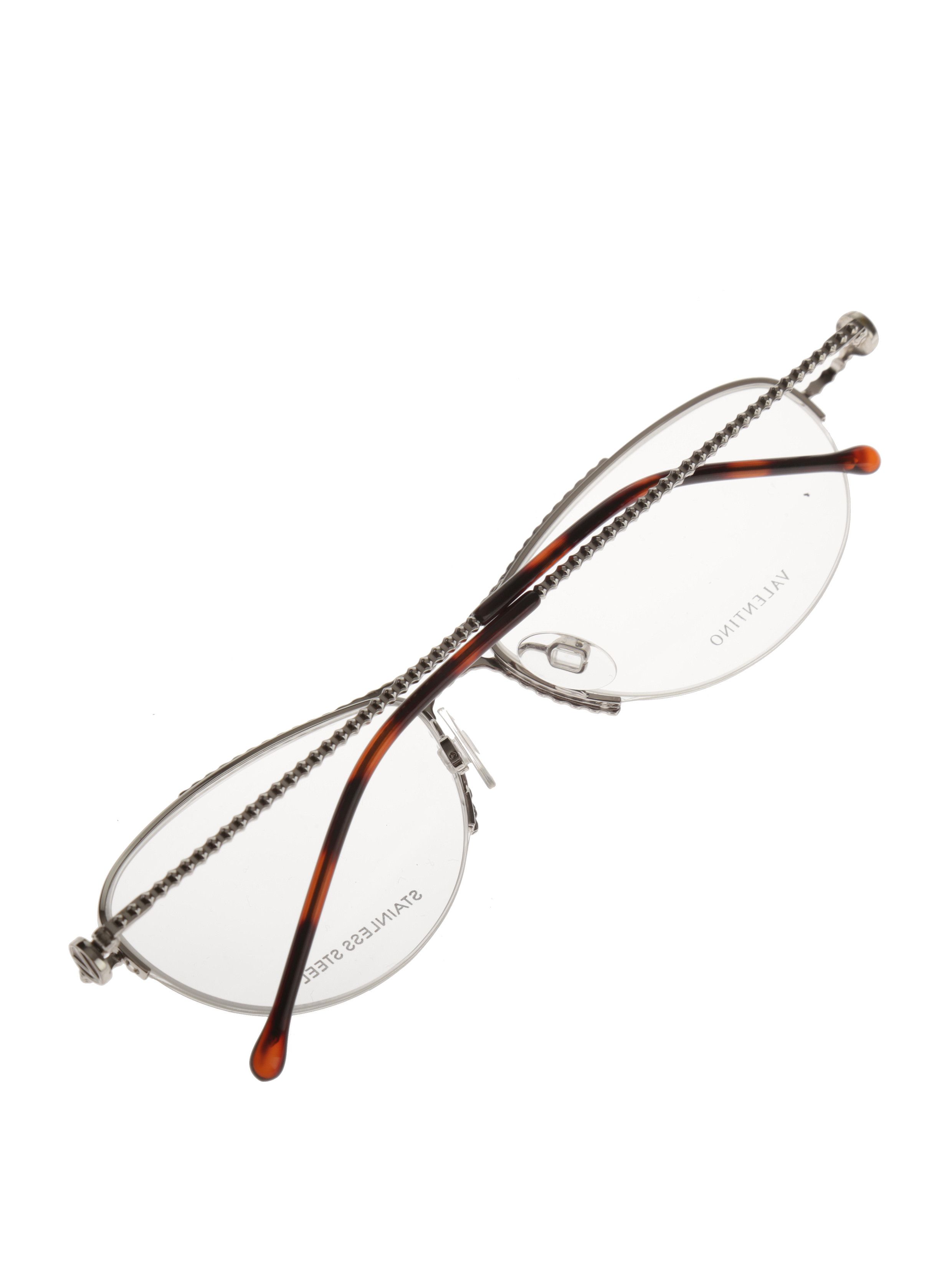 Valentino Valentino '90s Rough Round Frames Glasses Val5352 Size ONE SIZE - 4 Thumbnail