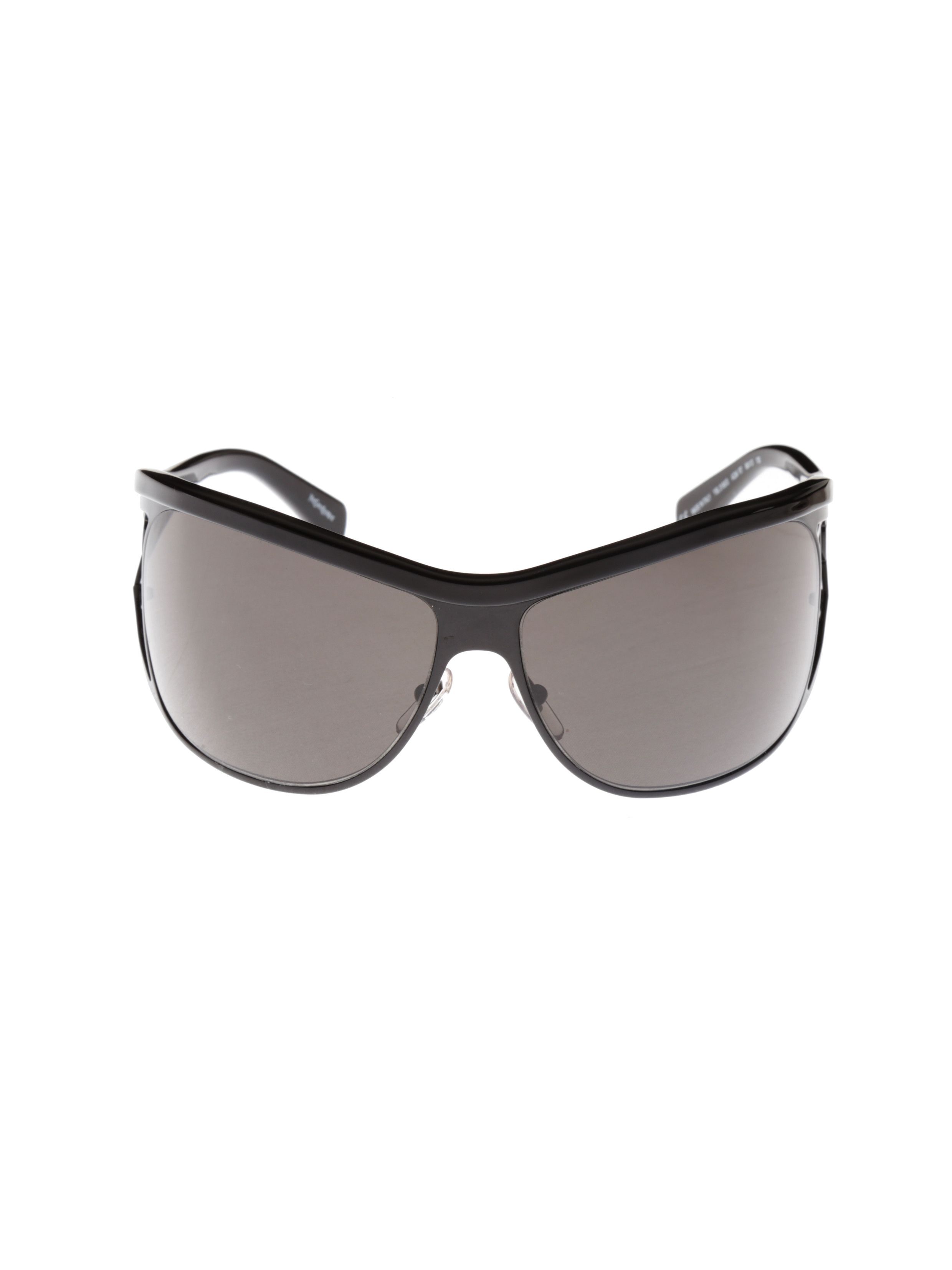 Saint Laurent Paris Yves Saint Laurent '00s Black Wraparound Sunglasses Size ONE SIZE - 2 Thumbnail