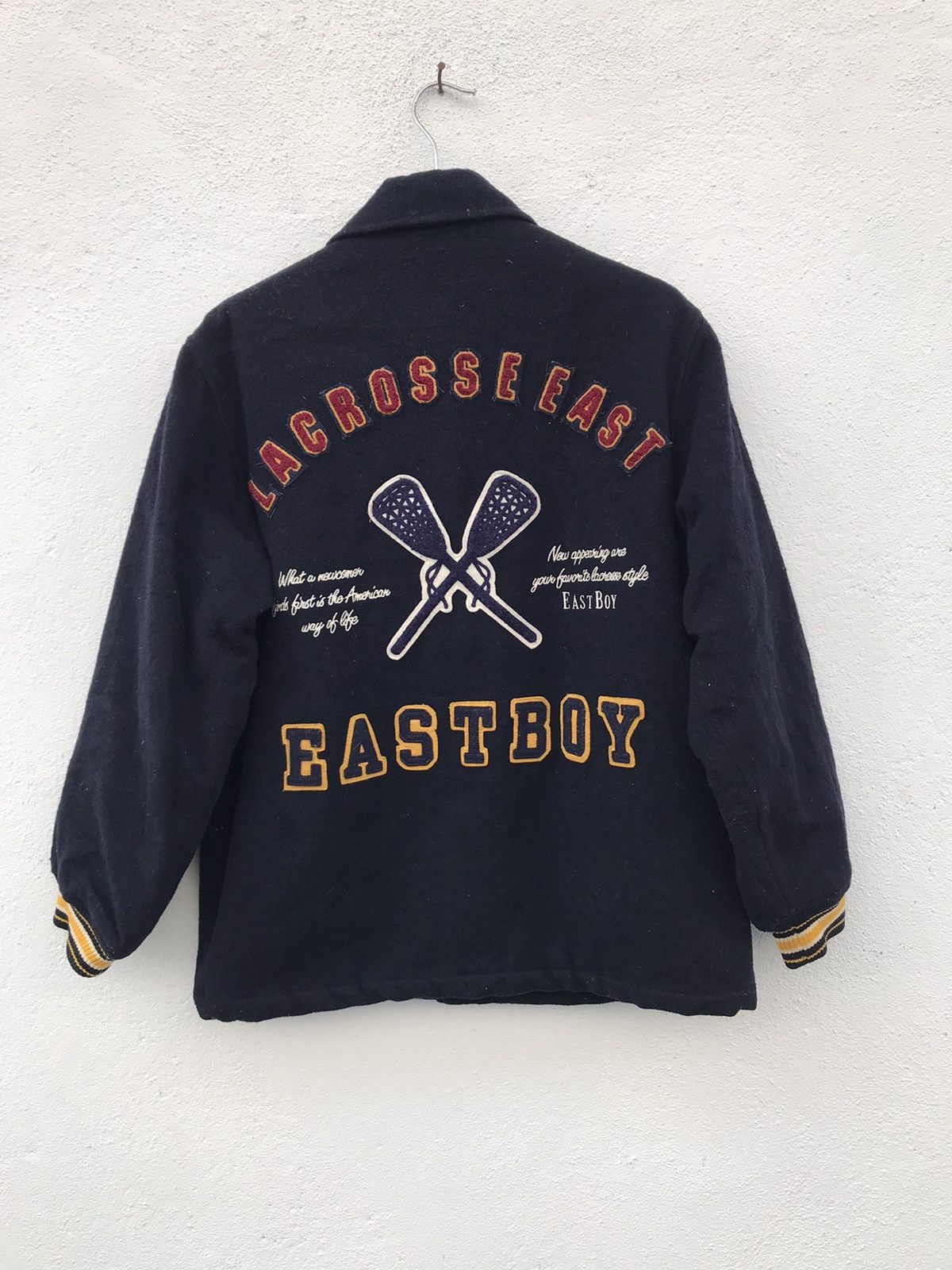 Japanese Brand East Boy Big Logo Wool Varsity Jacket Size US S / EU 44-46 / 1 - 1 Thumbnail
