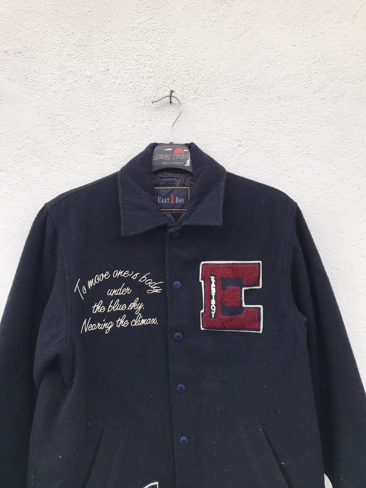 Japanese Brand East Boy Big Logo Wool Varsity Jacket Size US S / EU 44-46 / 1 - 3 Thumbnail