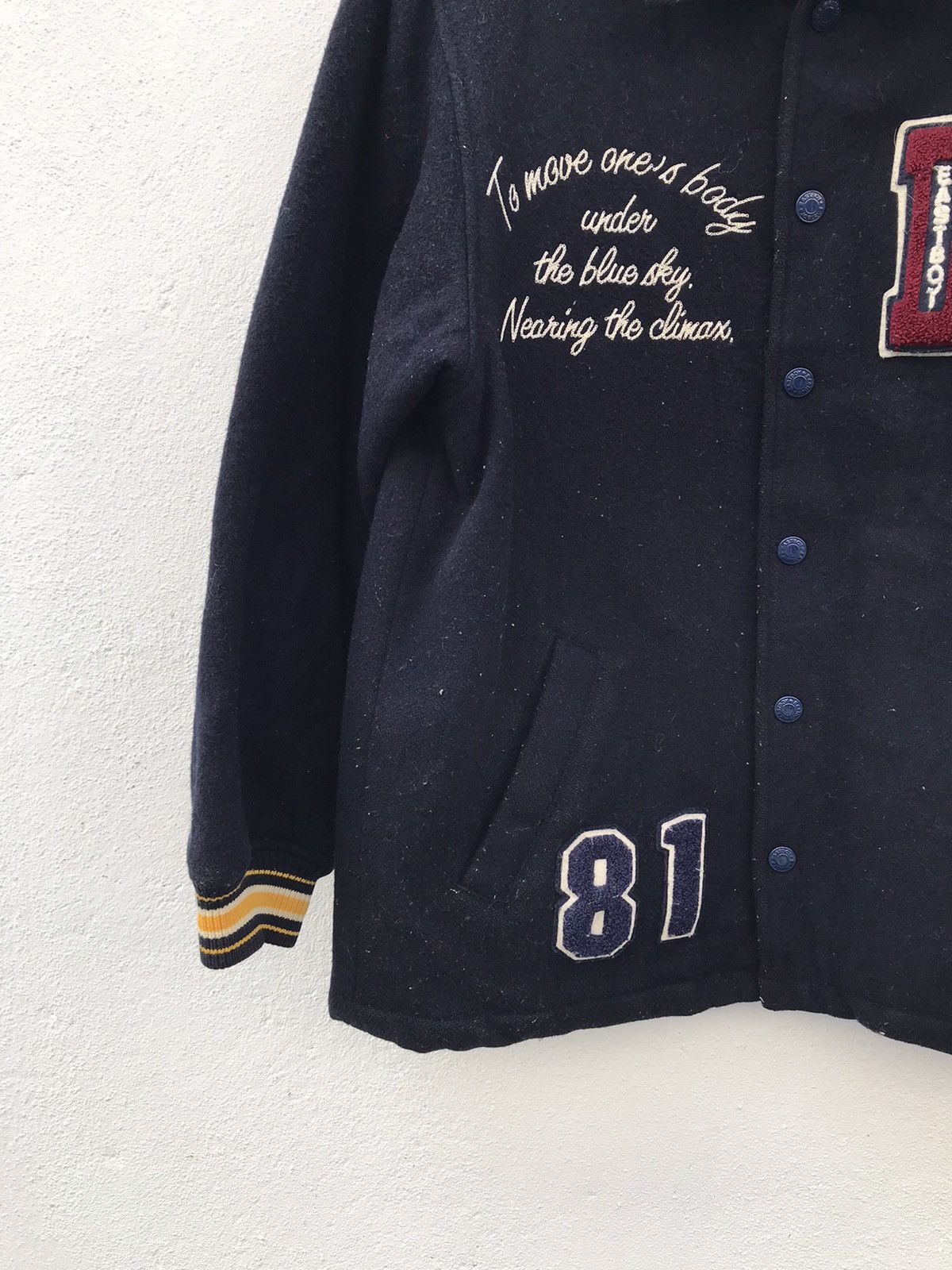 Japanese Brand East Boy Big Logo Wool Varsity Jacket Size US S / EU 44-46 / 1 - 5 Thumbnail