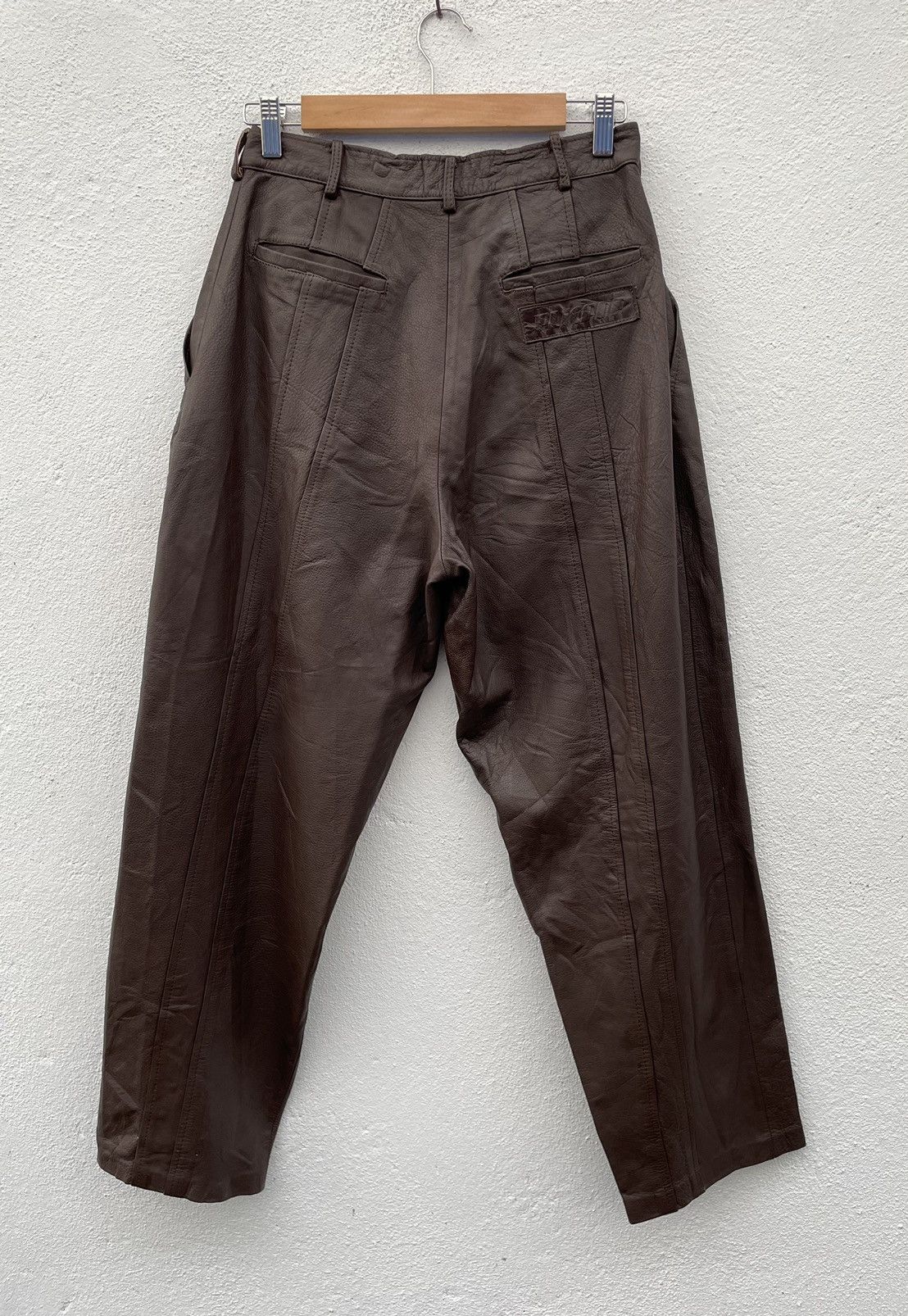 Genuine Leather Corin Motors Baggy Casual Leather Pants Size US 28 / EU 44 - 7 Thumbnail
