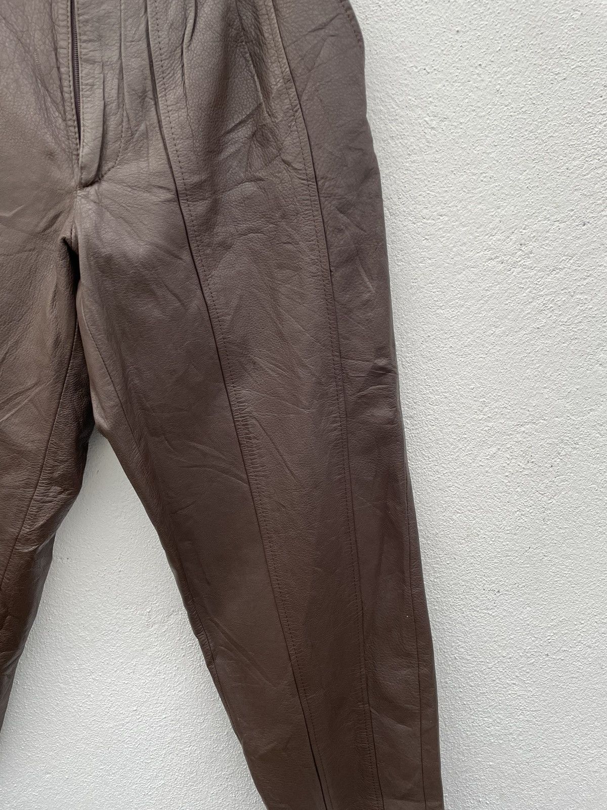 Genuine Leather Corin Motors Baggy Casual Leather Pants Size US 28 / EU 44 - 4 Thumbnail