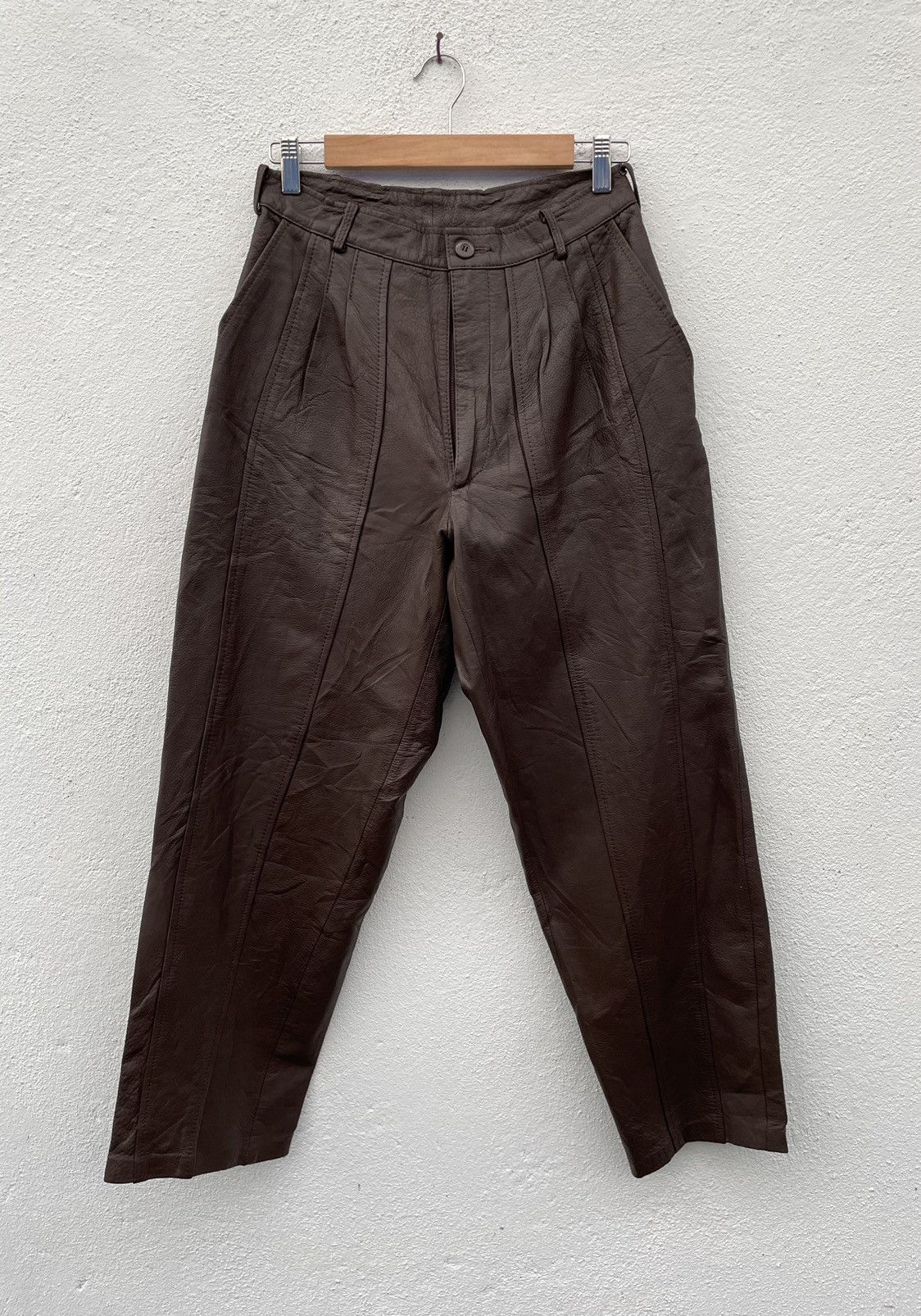 Genuine Leather Corin Motors Baggy Casual Leather Pants Size US 28 / EU 44 - 1 Thumbnail