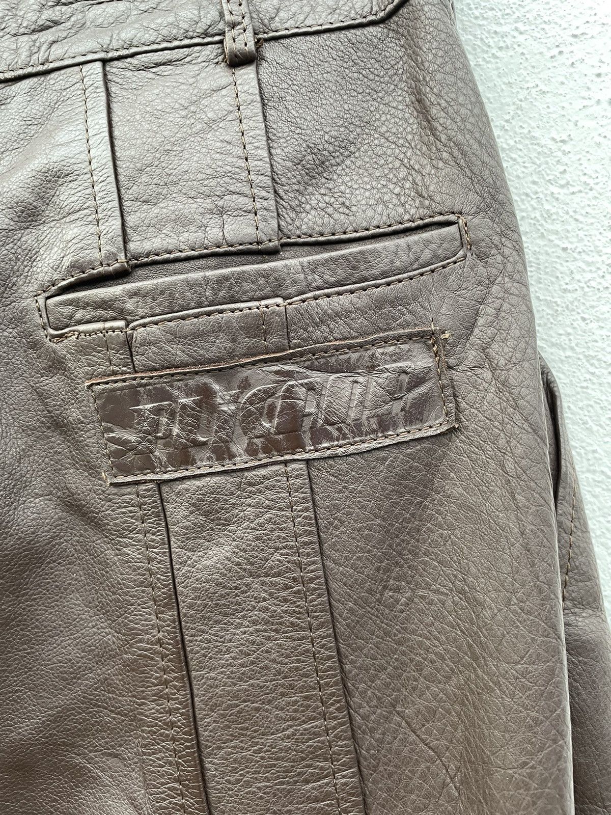 Genuine Leather Corin Motors Baggy Casual Leather Pants Size US 28 / EU 44 - 12 Thumbnail