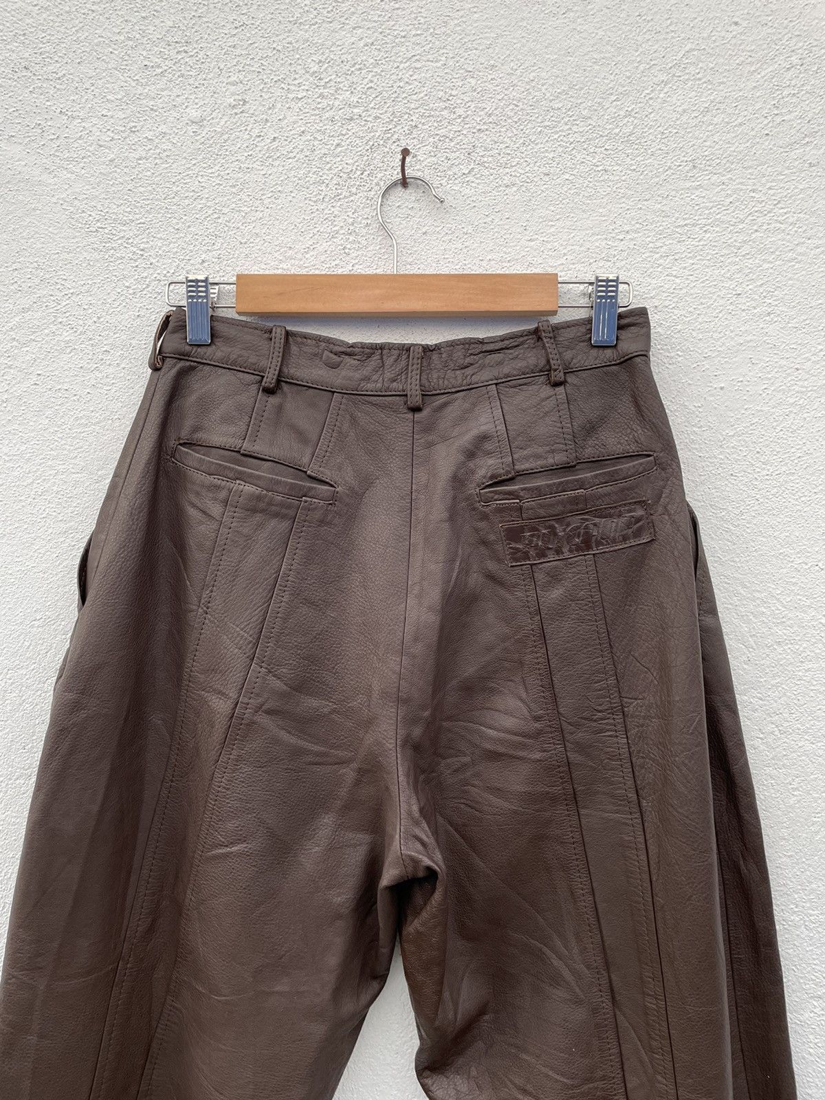 Genuine Leather Corin Motors Baggy Casual Leather Pants Size US 28 / EU 44 - 8 Thumbnail