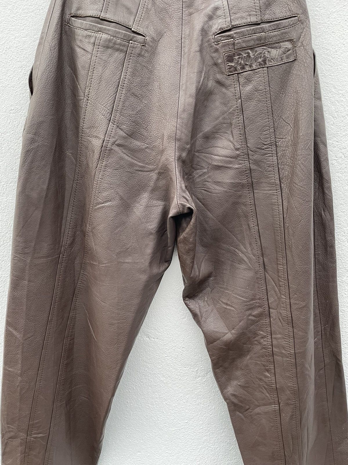 Genuine Leather Corin Motors Baggy Casual Leather Pants Size US 28 / EU 44 - 9 Thumbnail