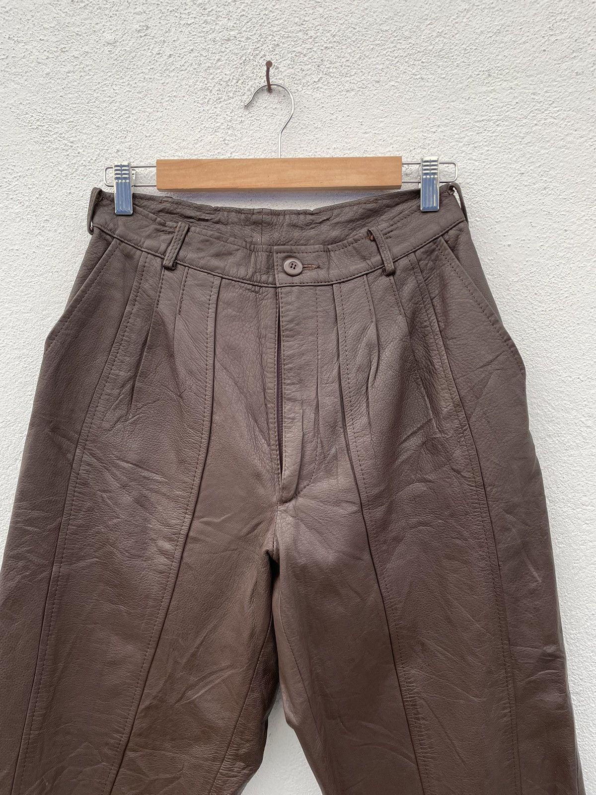 Genuine Leather Corin Motors Baggy Casual Leather Pants Size US 28 / EU 44 - 2 Thumbnail