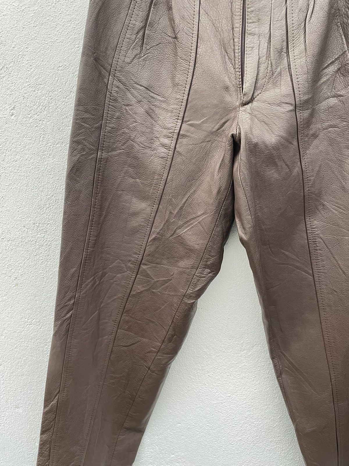 Genuine Leather Corin Motors Baggy Casual Leather Pants Size US 28 / EU 44 - 3 Thumbnail