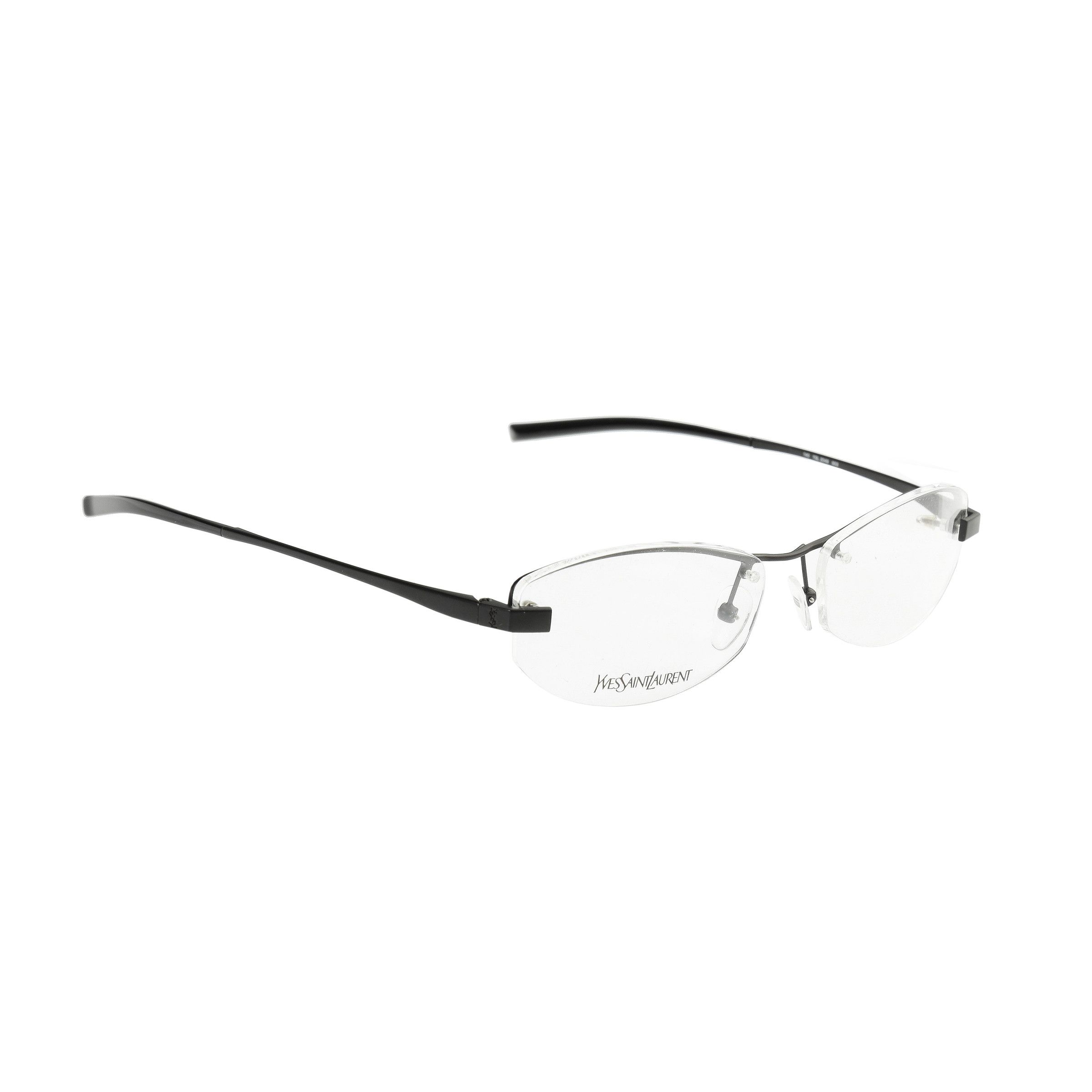 Vintage × Yves Saint Laurent Yves Saint Laurent '90s Rimless Black Round Frame Glasses Size ONE SIZE - 1 Thumbnail