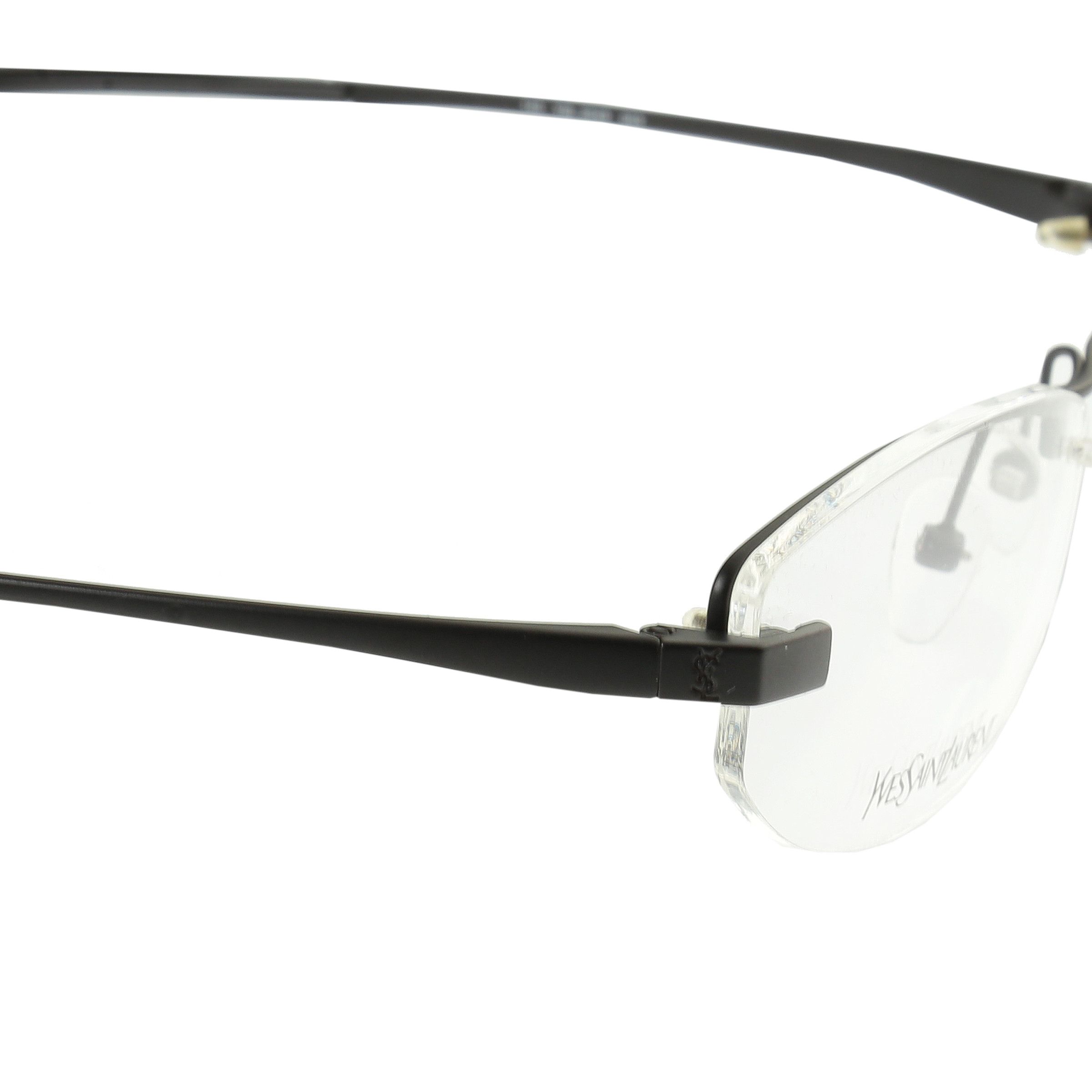 Vintage × Yves Saint Laurent Yves Saint Laurent '90s Rimless Black Round Frame Glasses Size ONE SIZE - 2 Thumbnail