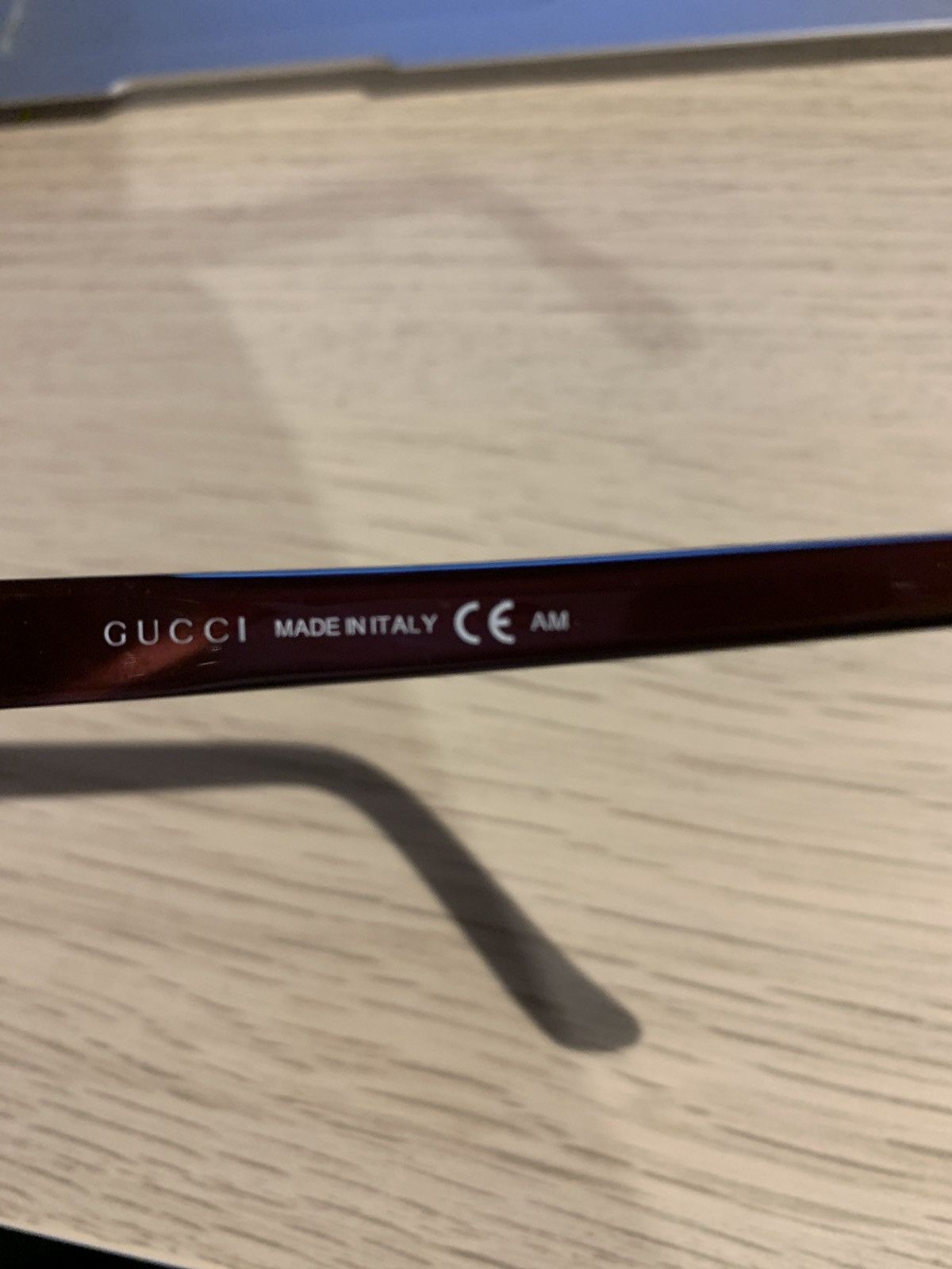 Gucci × Vintage Gucci '90s Silver Signature Cherry Red Glasses Size ONE SIZE - 4 Thumbnail