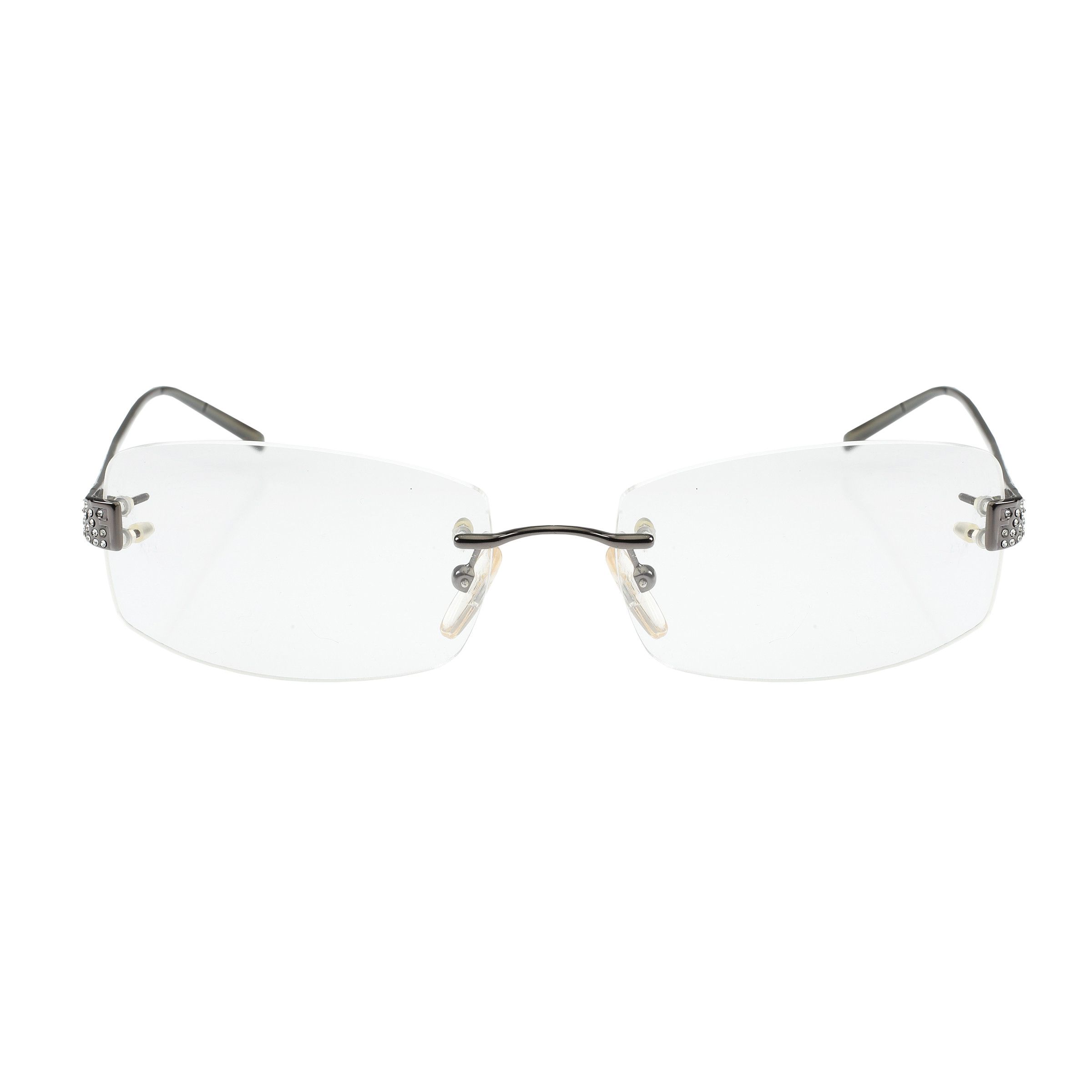 Fendi Fendi '90s Rimless Crystal Square Frame Glasses Size ONE SIZE - 3 Thumbnail