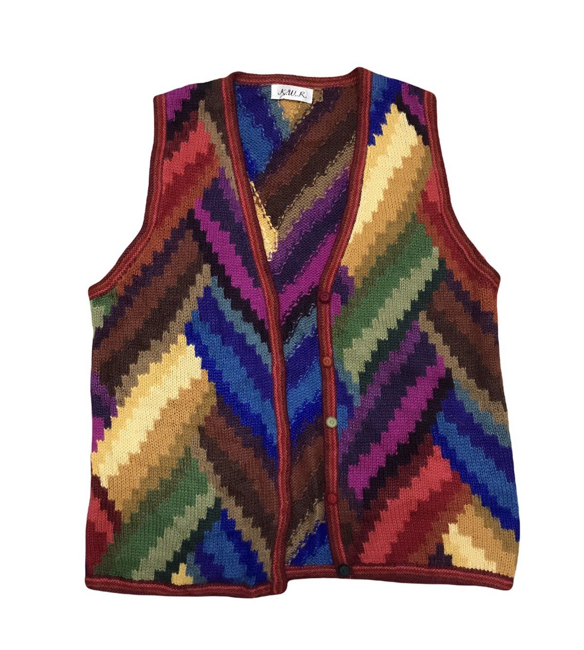 Other Multicolor cardigan sleeveless by K.W.R Size US S / EU 44-46 / 1 - 1 Thumbnail