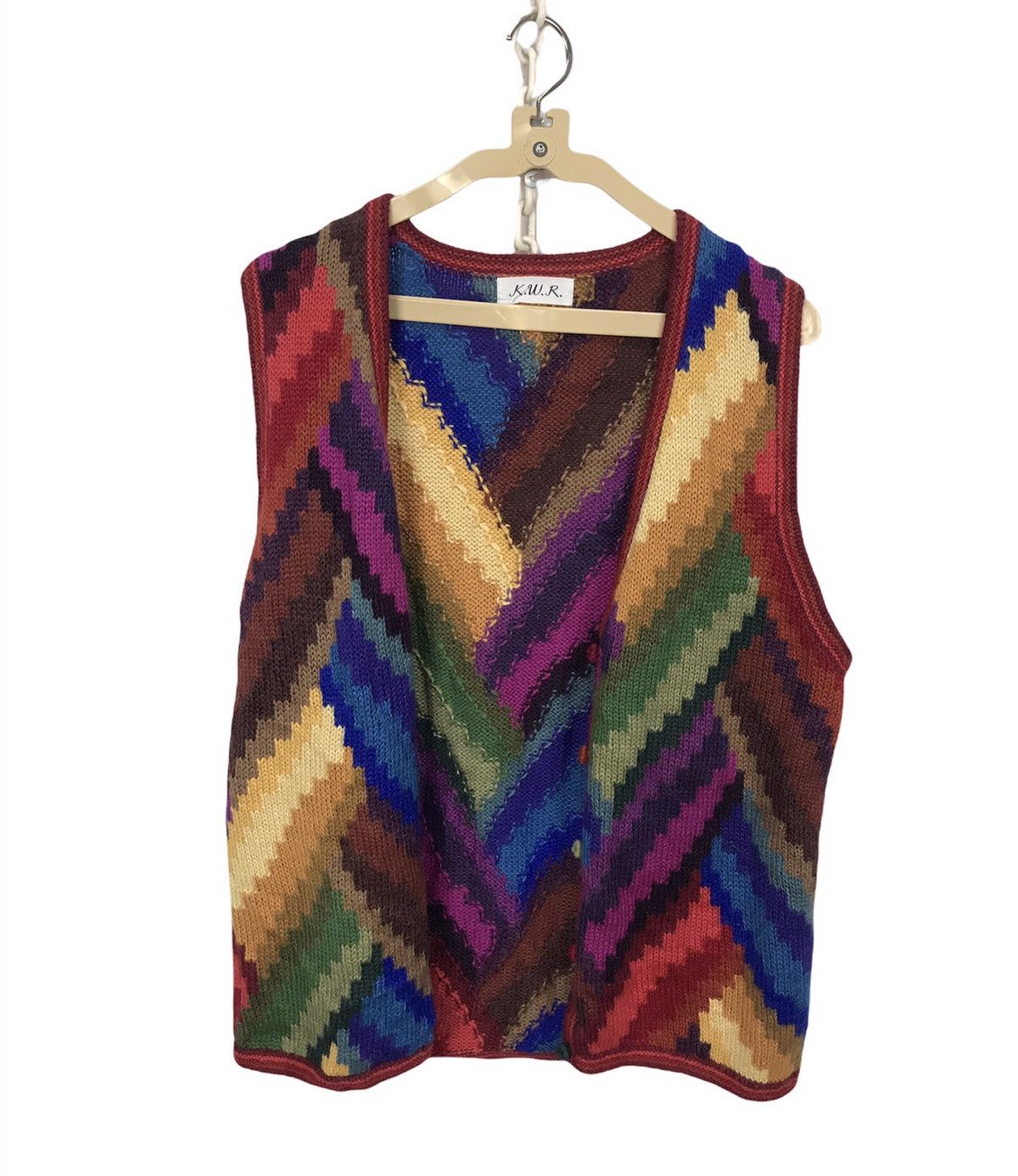 Other Multicolor cardigan sleeveless by K.W.R Size US S / EU 44-46 / 1 - 2 Thumbnail