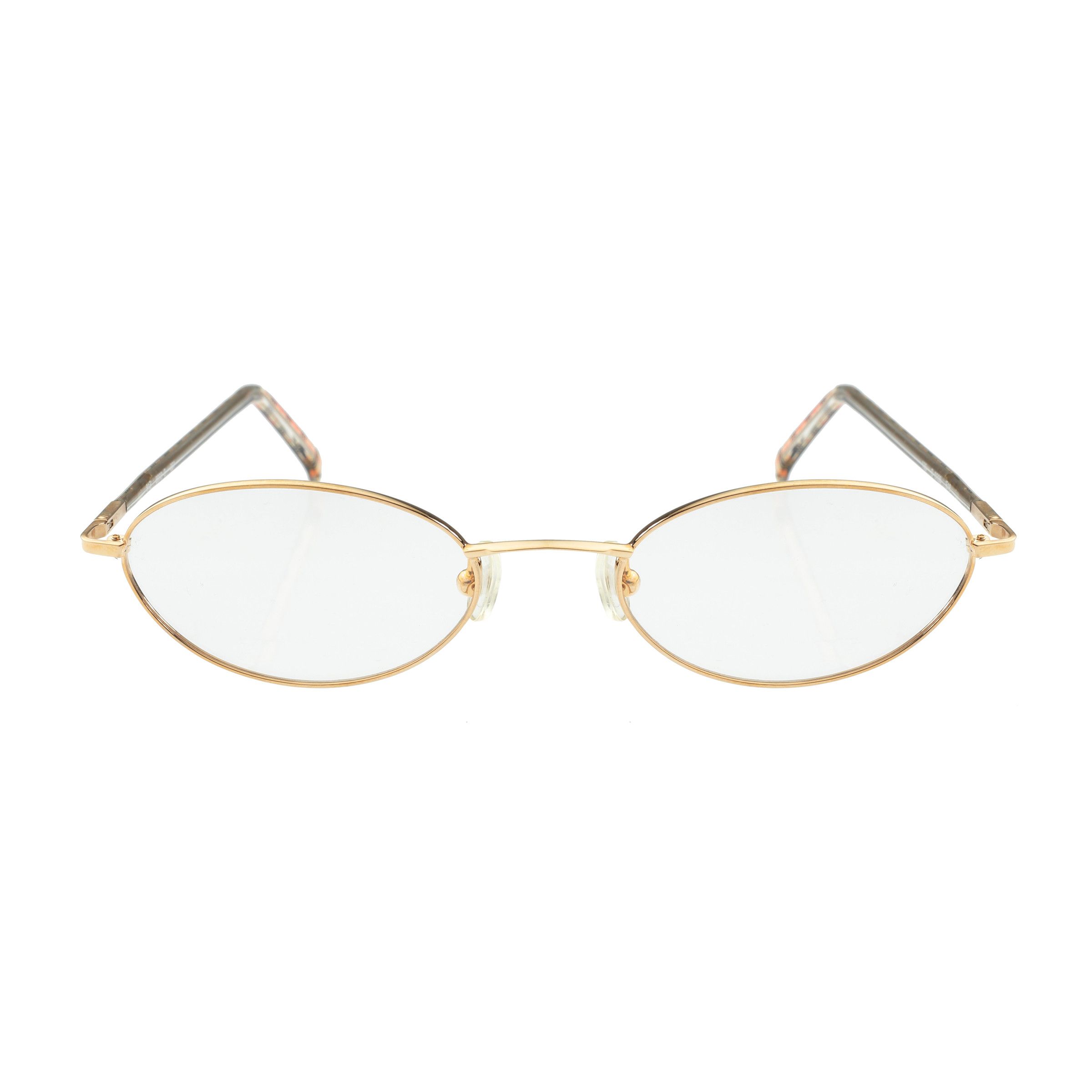 Burberry Burberry '90s Check Gold Oval Frame Glasses Size ONE SIZE - 1 Thumbnail