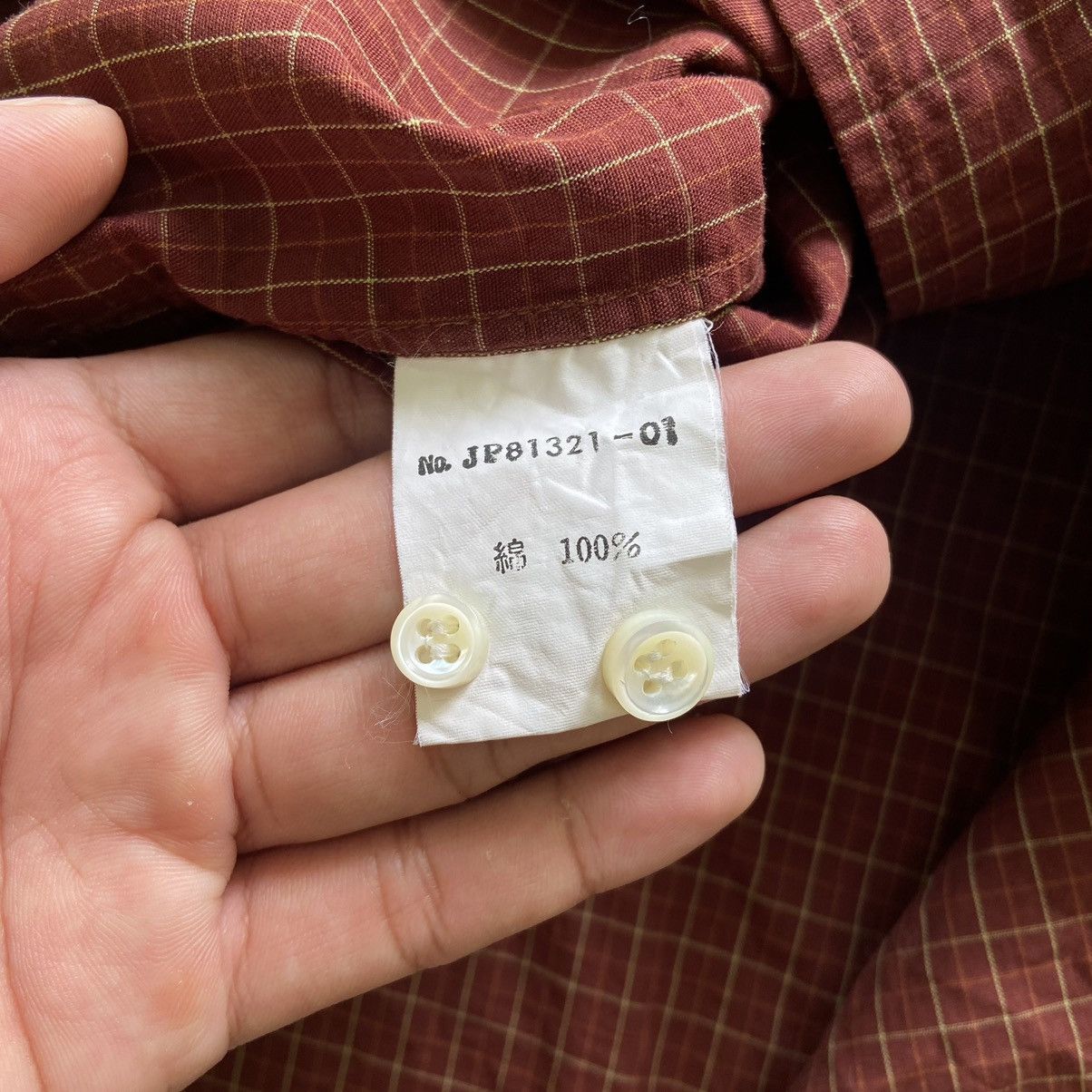 Designer × Japanese Brand Vintage Jipijapa Double Button Up Plaid Shirt Size US L / EU 52-54 / 3 - 5 Thumbnail