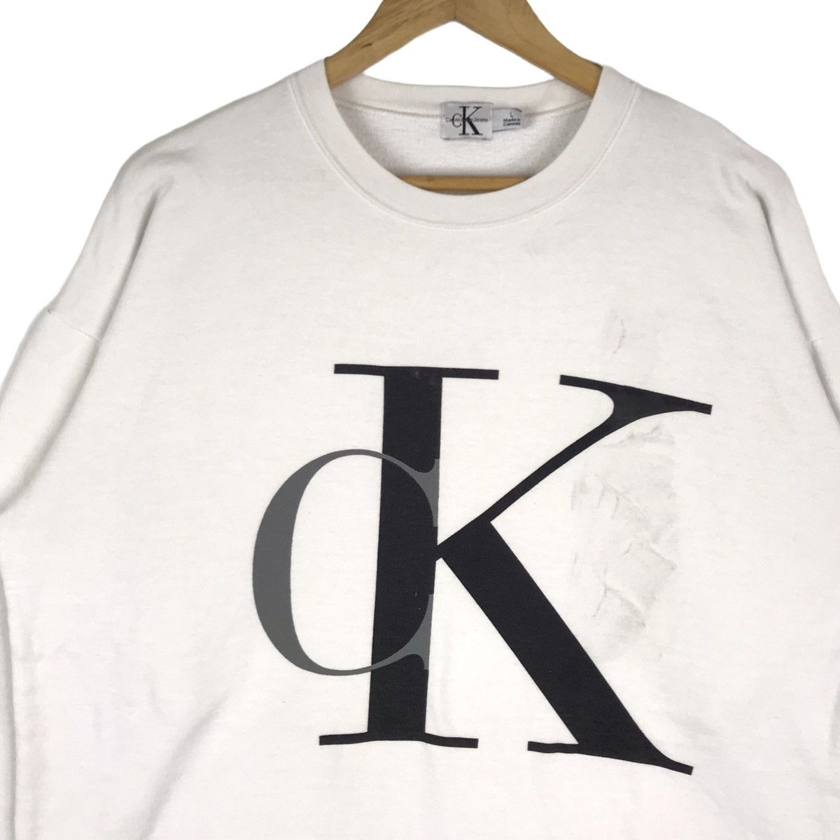 Calvin Klein Vintage 90s Calvin Klein Jeans Sweatshirt Pullover Jumper Size US L / EU 52-54 / 3 - 2 Thumbnail